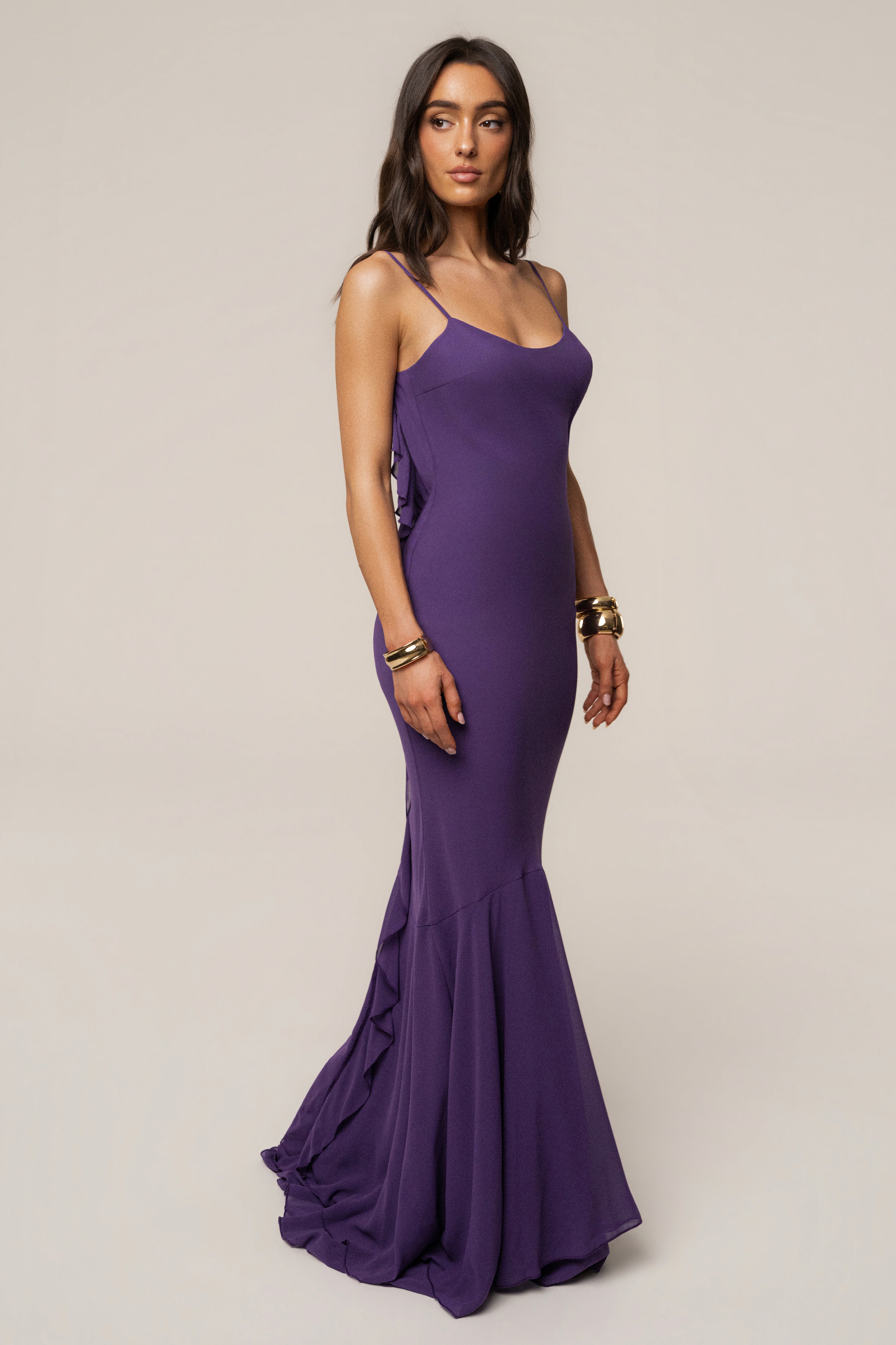Purple Midnight Romance Maxi Dress - JLUXLABEL