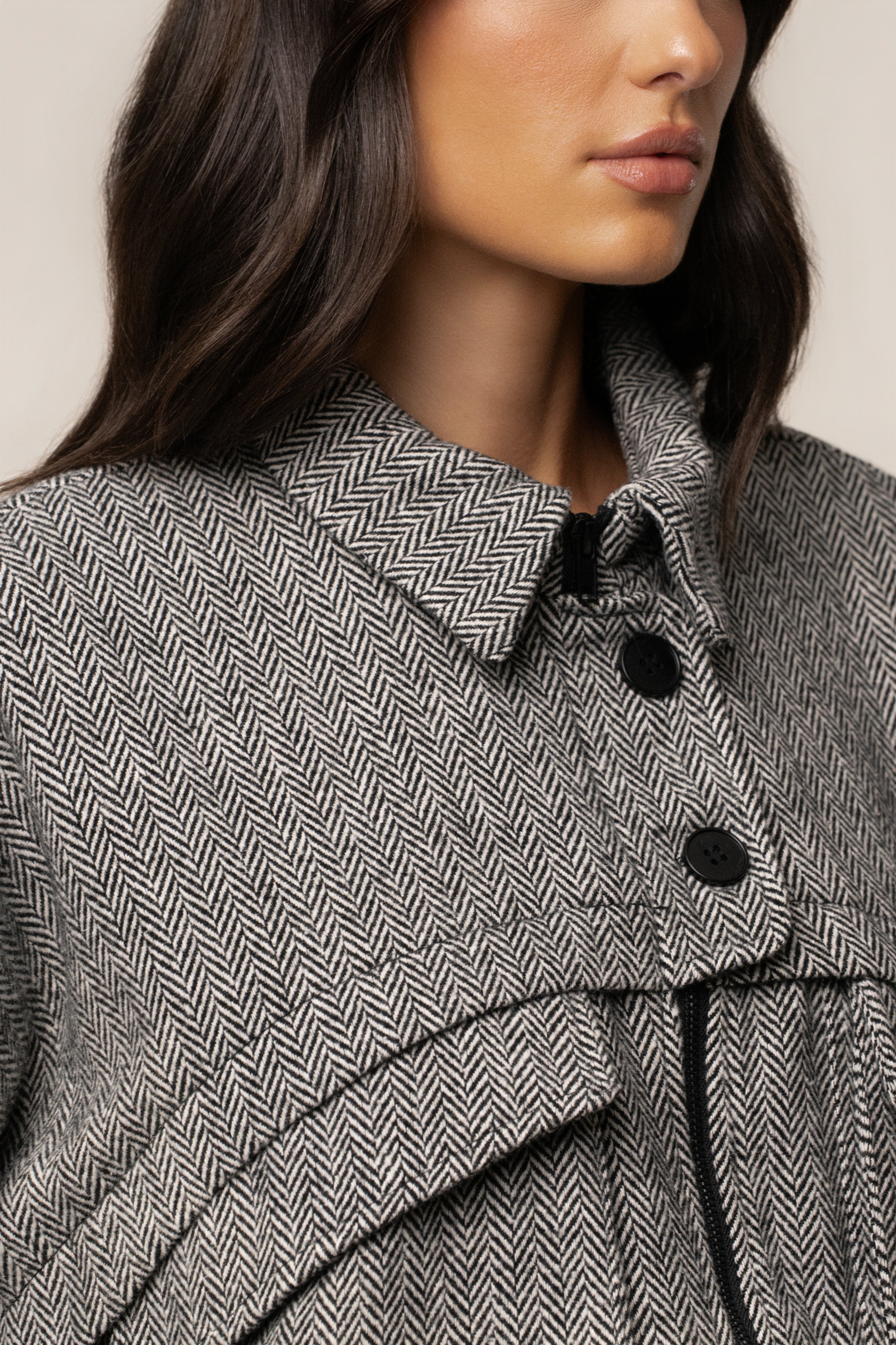 Classic Herringbone Bomber Jacket - JLUXLABEL