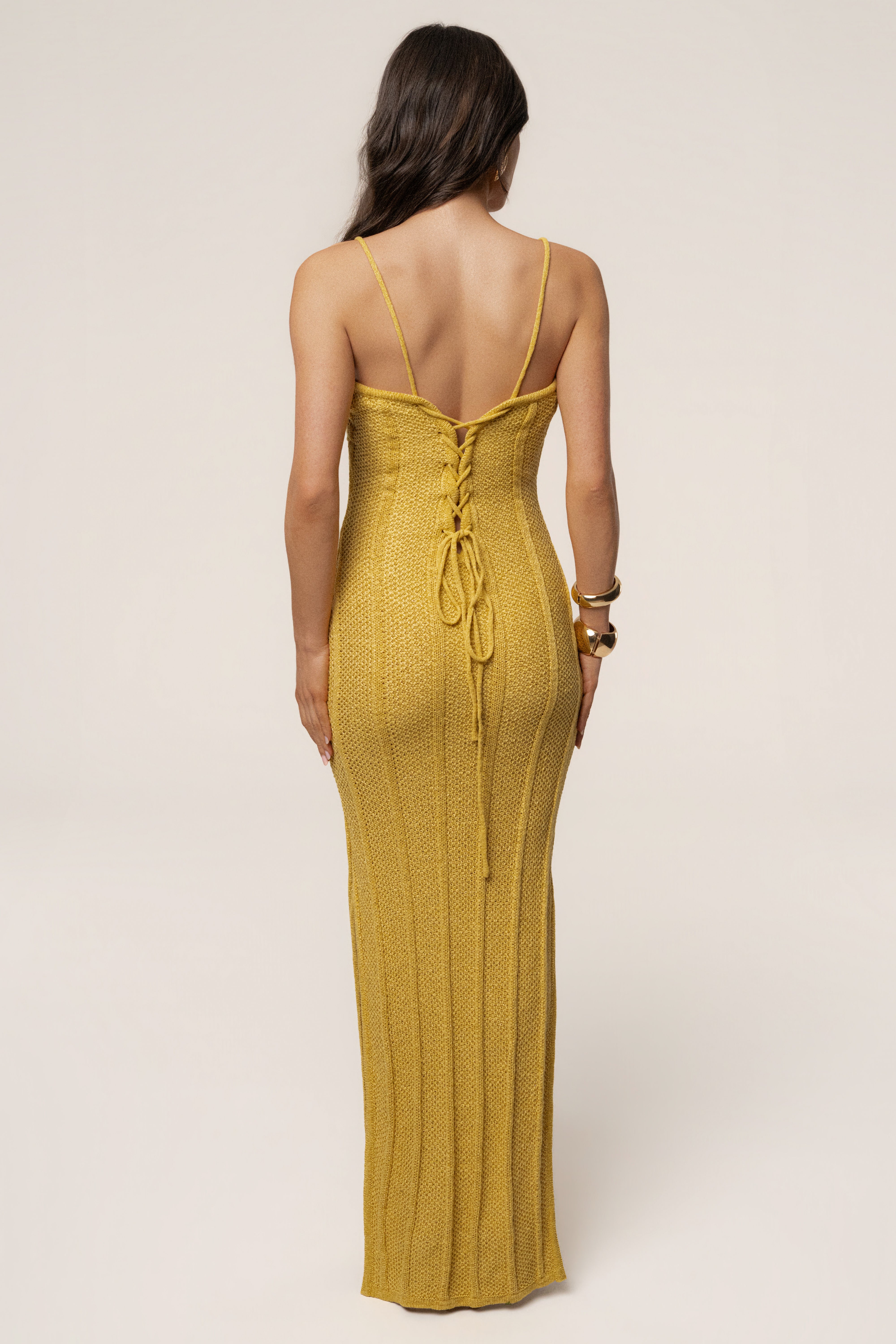 Yellow Cabana Views Crochet Dress - JLUXLABEL