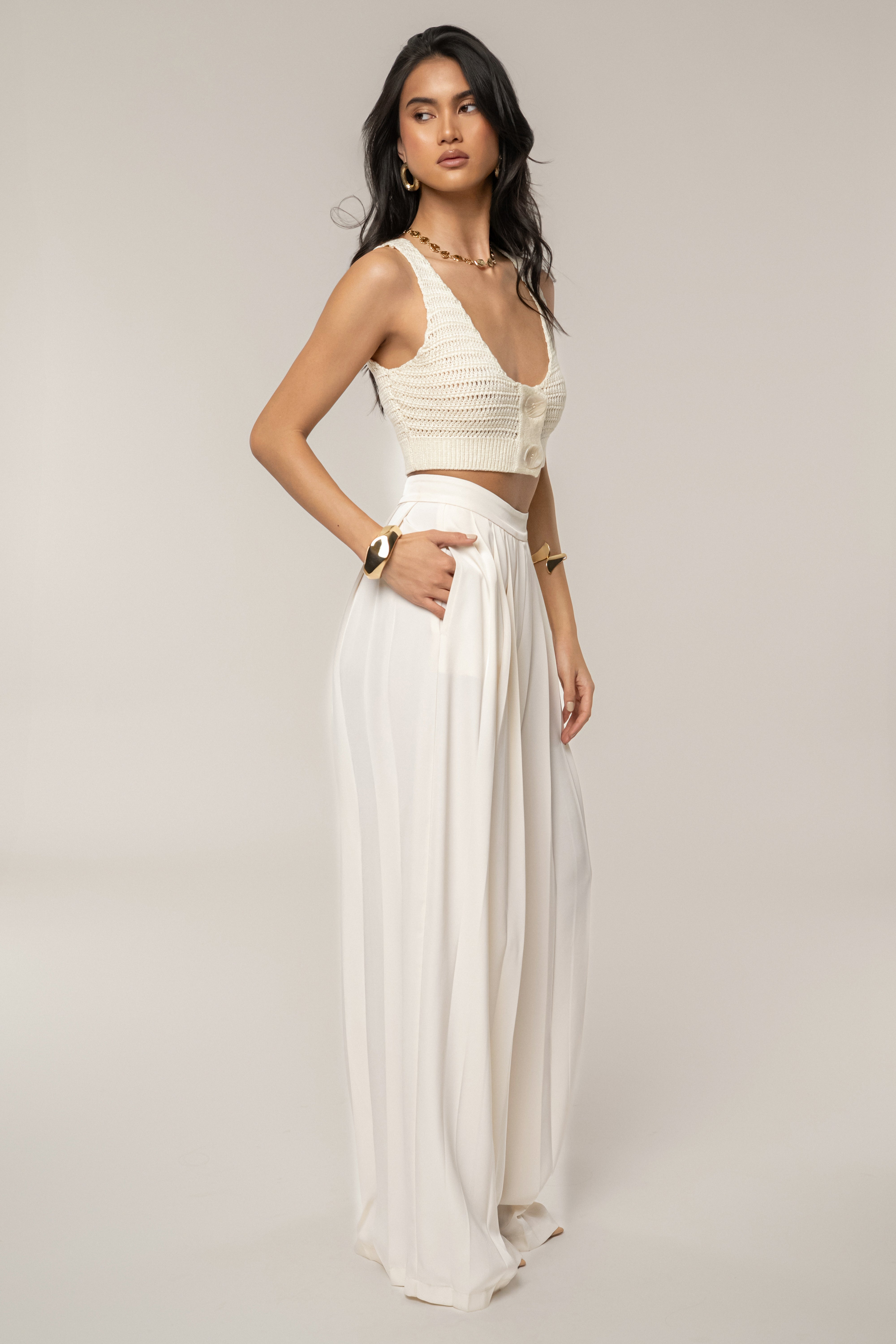 Ivory Salmah Crochet Top - JLUXLABEL