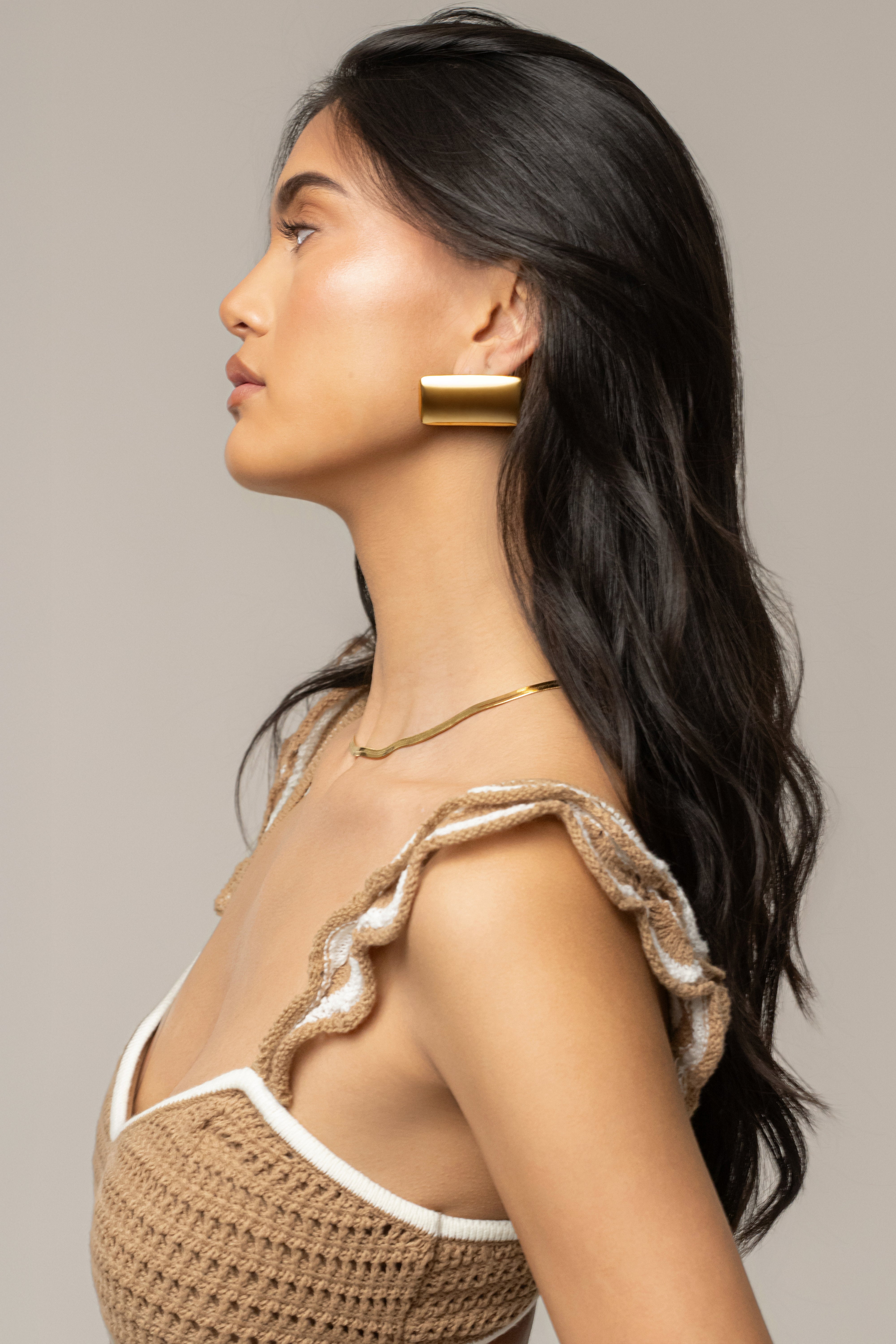 Gold Hazel Rectangle Earrings - JLUXLABEL