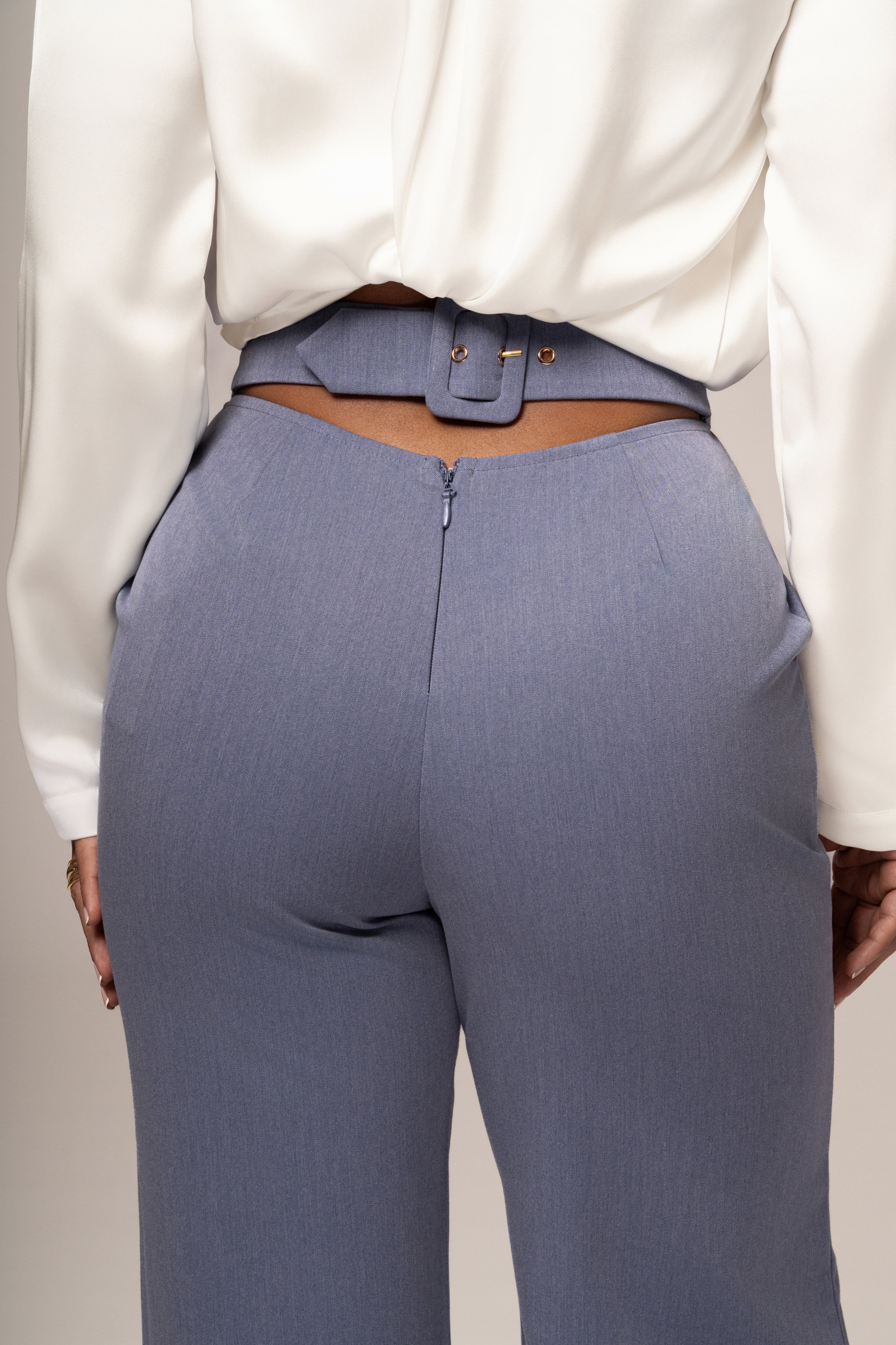 Denim Status Belted Pants - JLUXLABEL