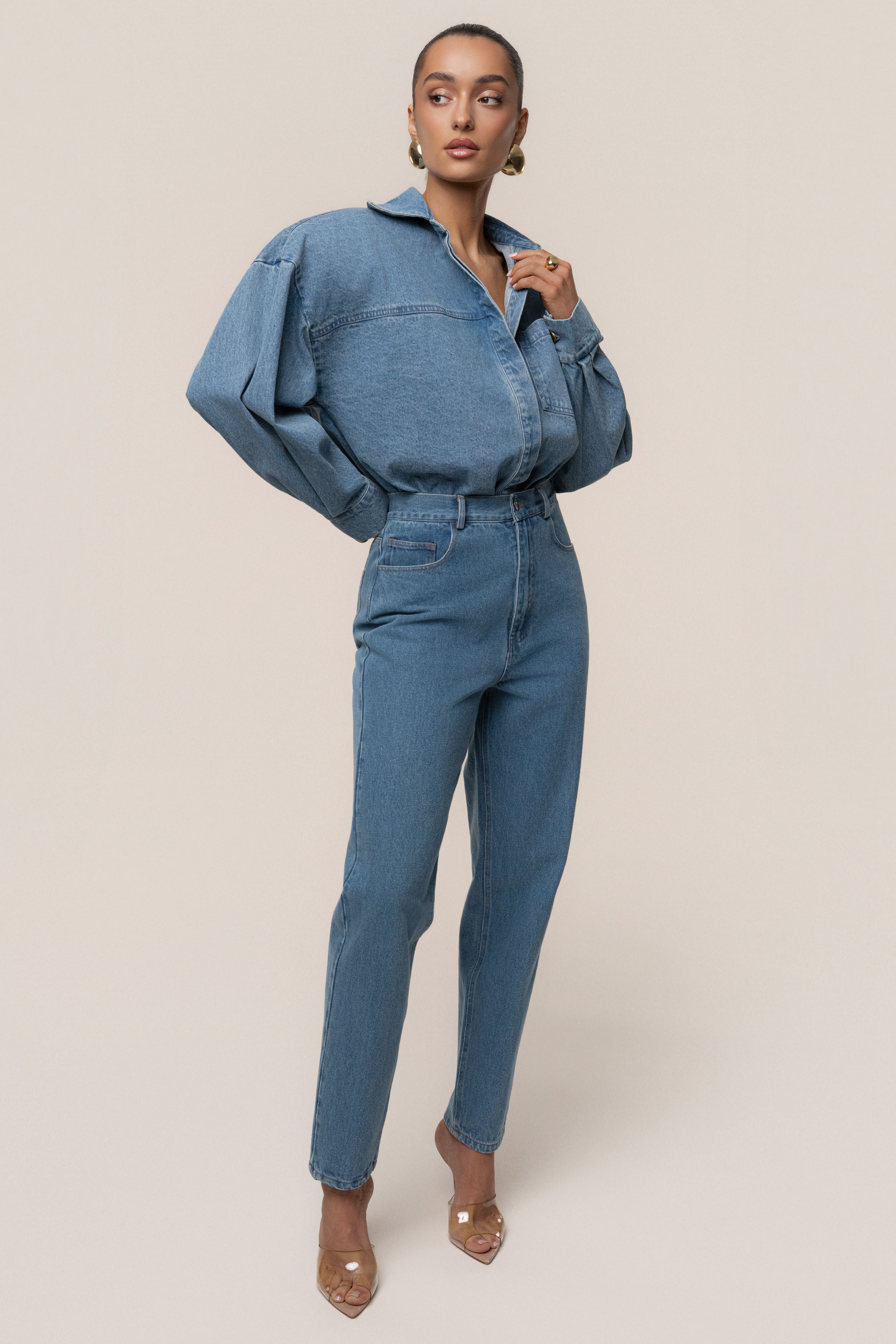 Denim Unstoppable Bodysuit - JLUXLABEL