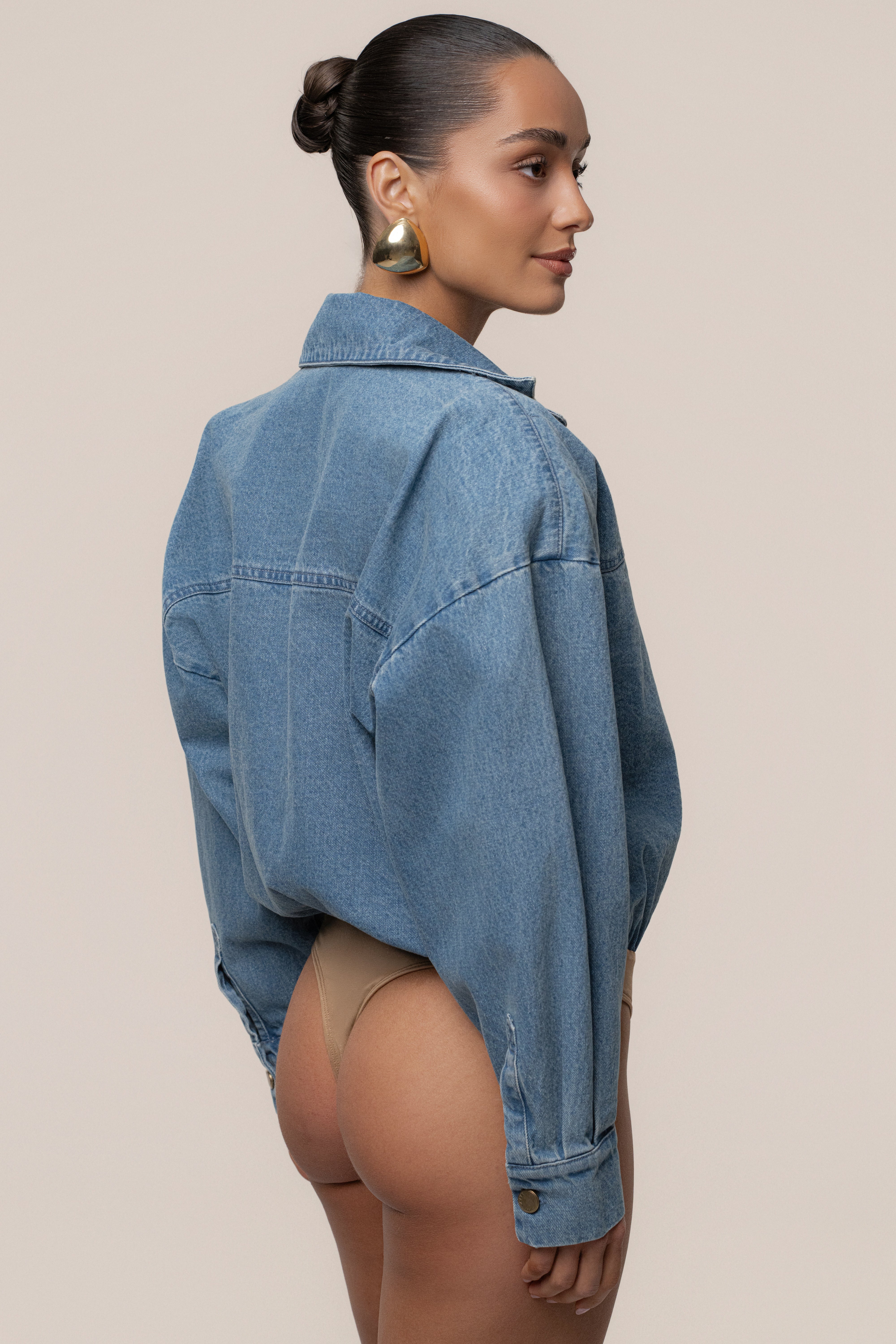 Denim Unstoppable Bodysuit - JLUXLABEL