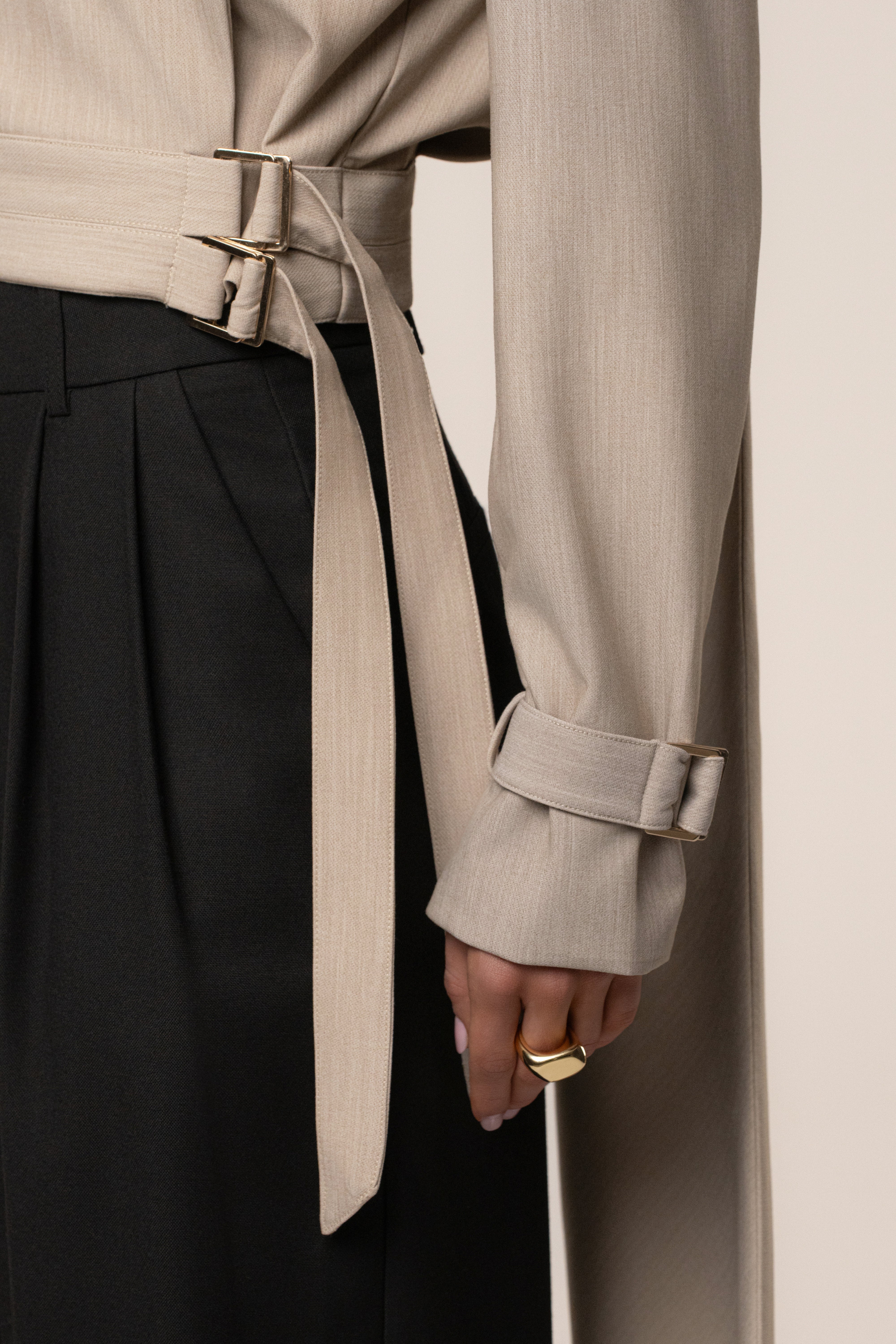 Stone Aligned Scarf Top - JLUXLABEL