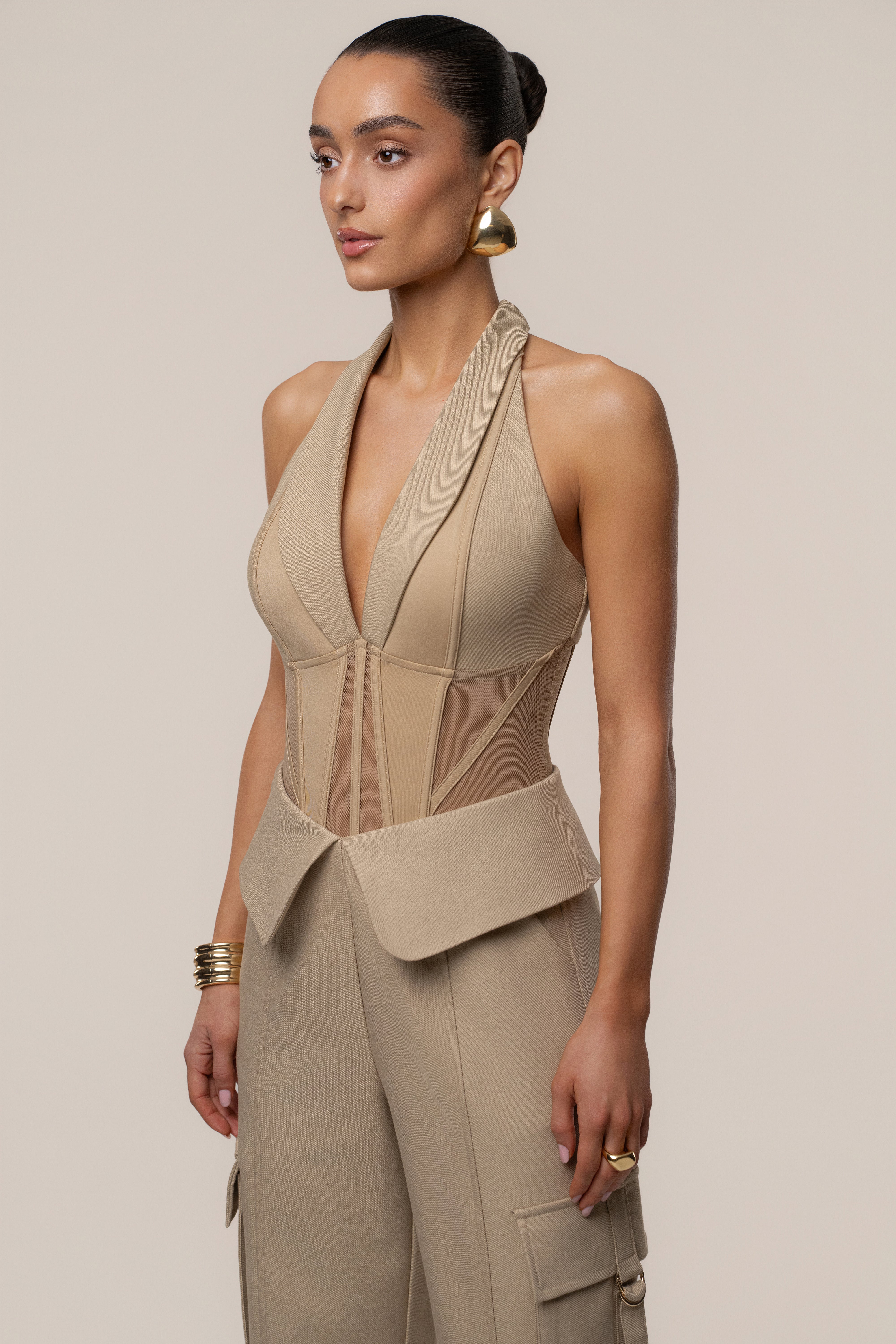 Stone Contour Corset Bodysuit - JLUXLABEL