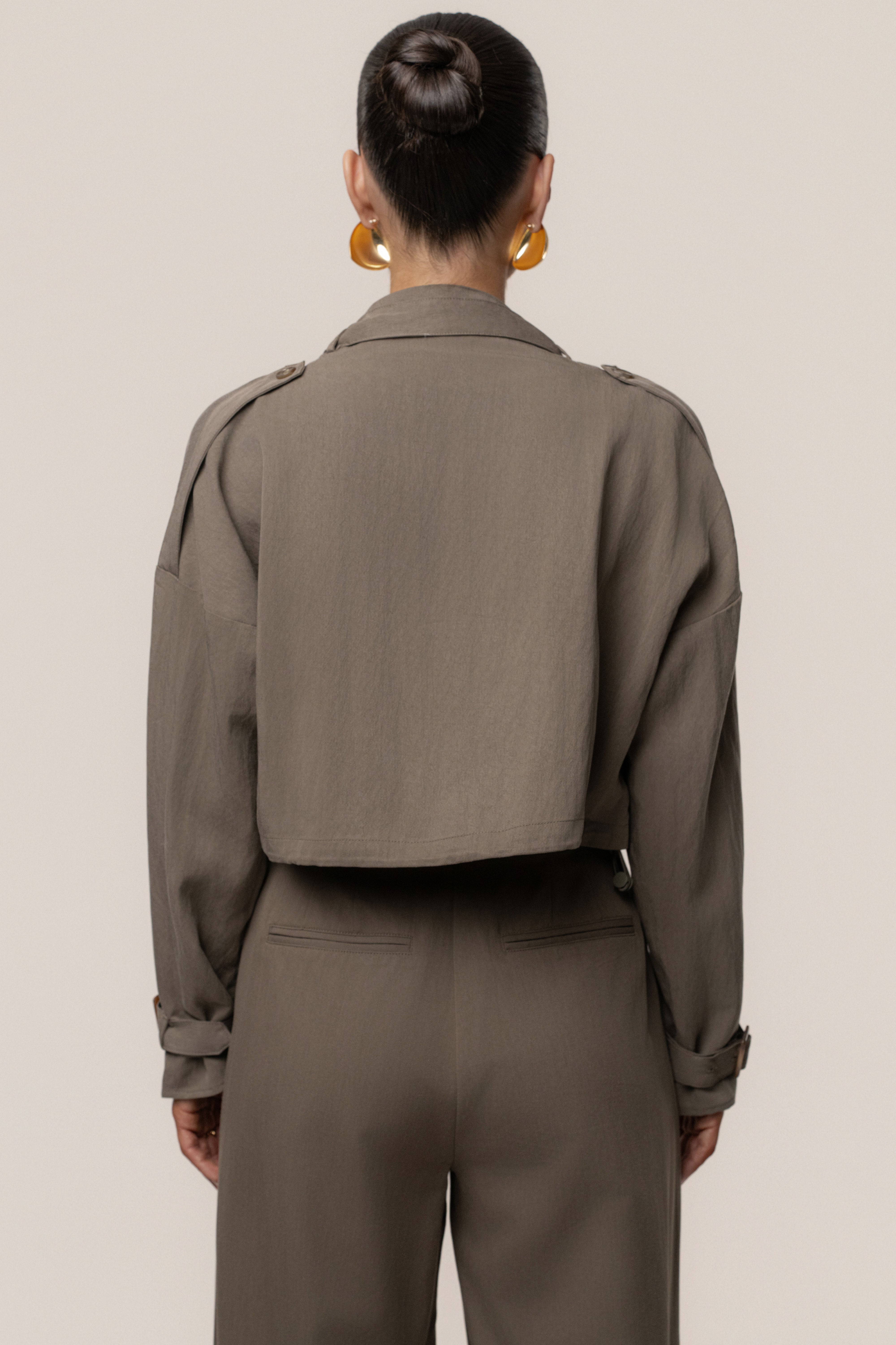 Dark Taupe Wanderlust Crop Top - JLUXLABEL