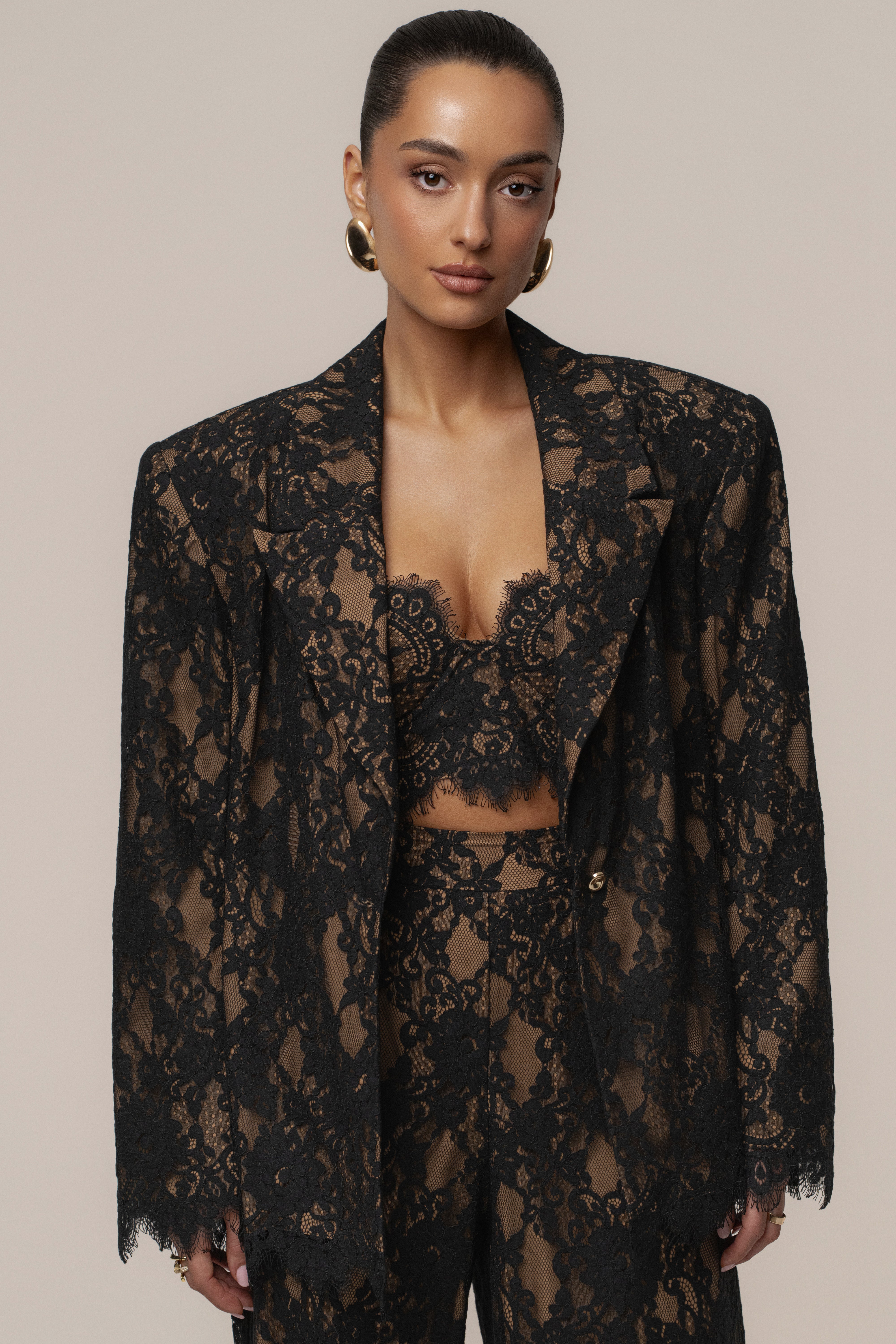 PRE-ORDER Black Lace And Desire Blazer