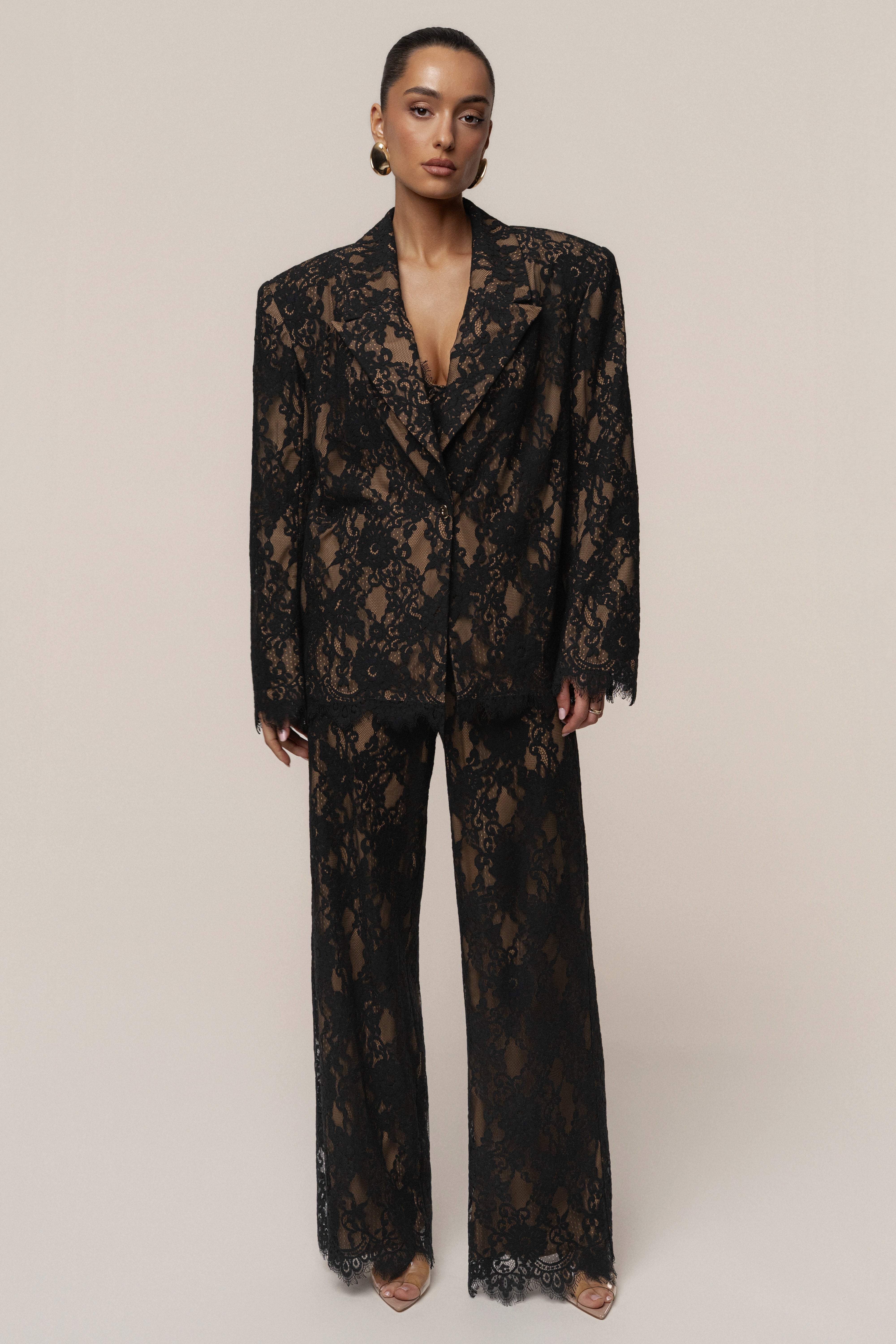 PRE-ORDER Black Lace And Desire Blazer