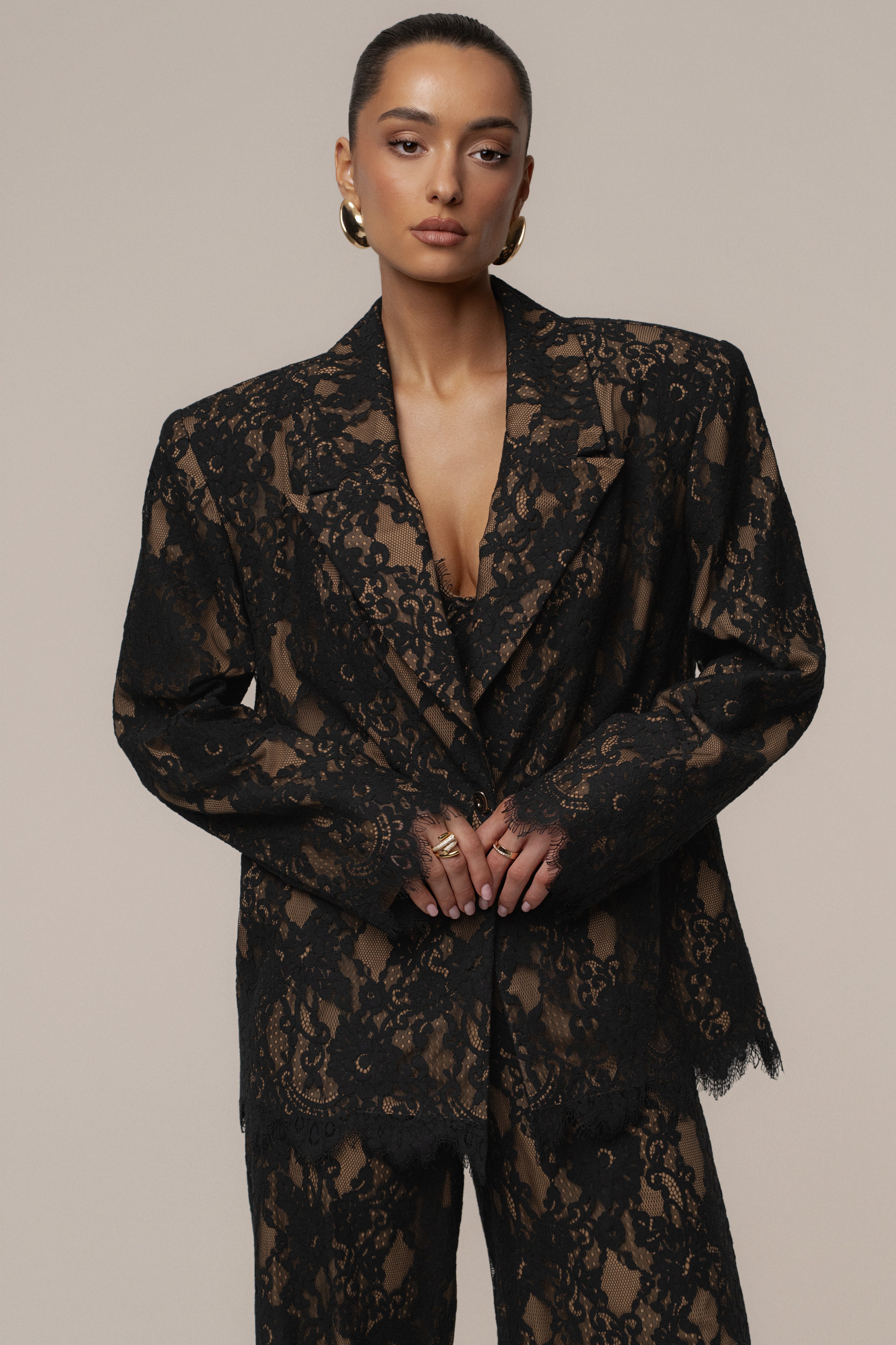 PRE-ORDER Black Lace And Desire Blazer