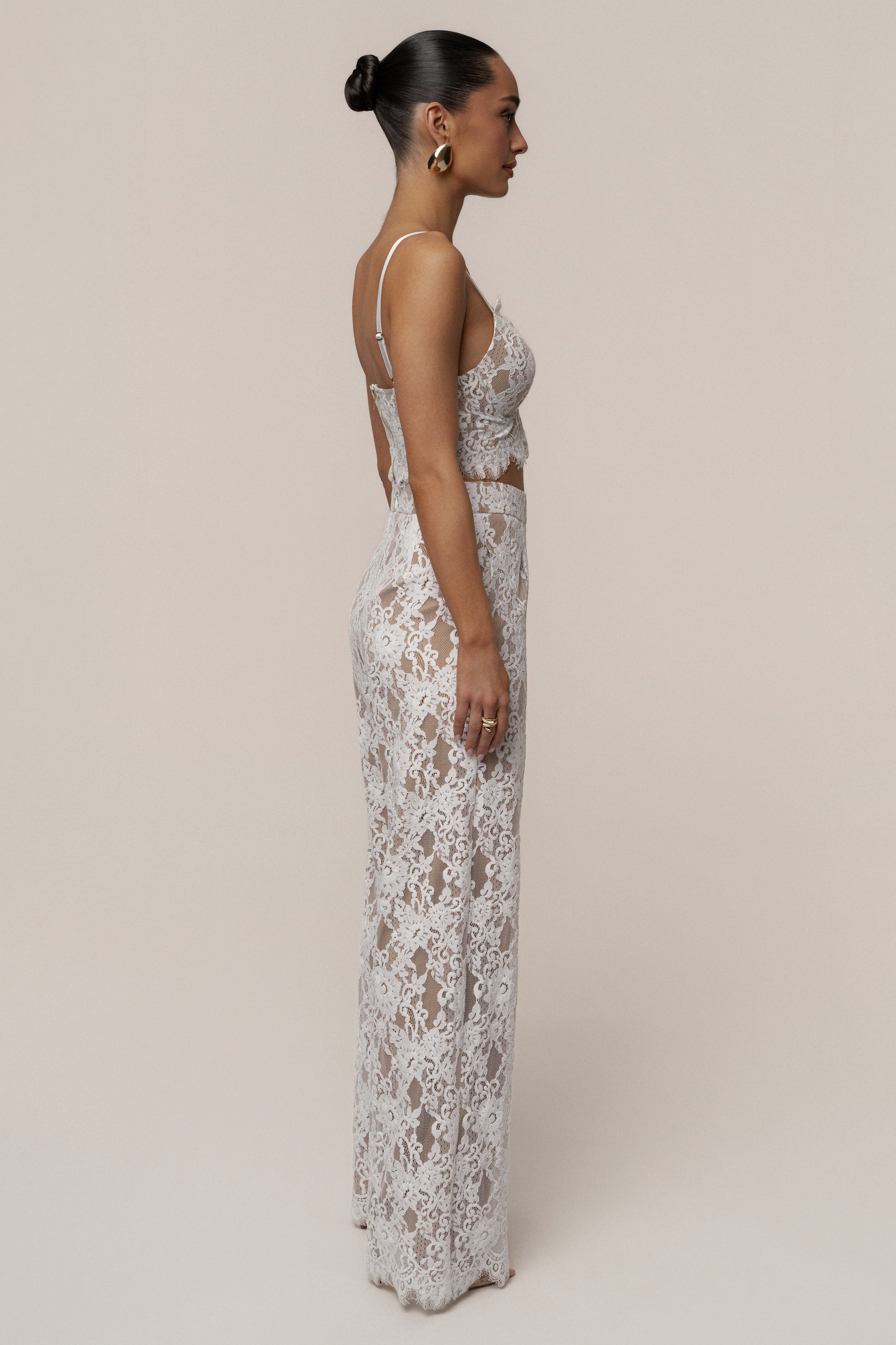 White Forever Crush Lace Pant