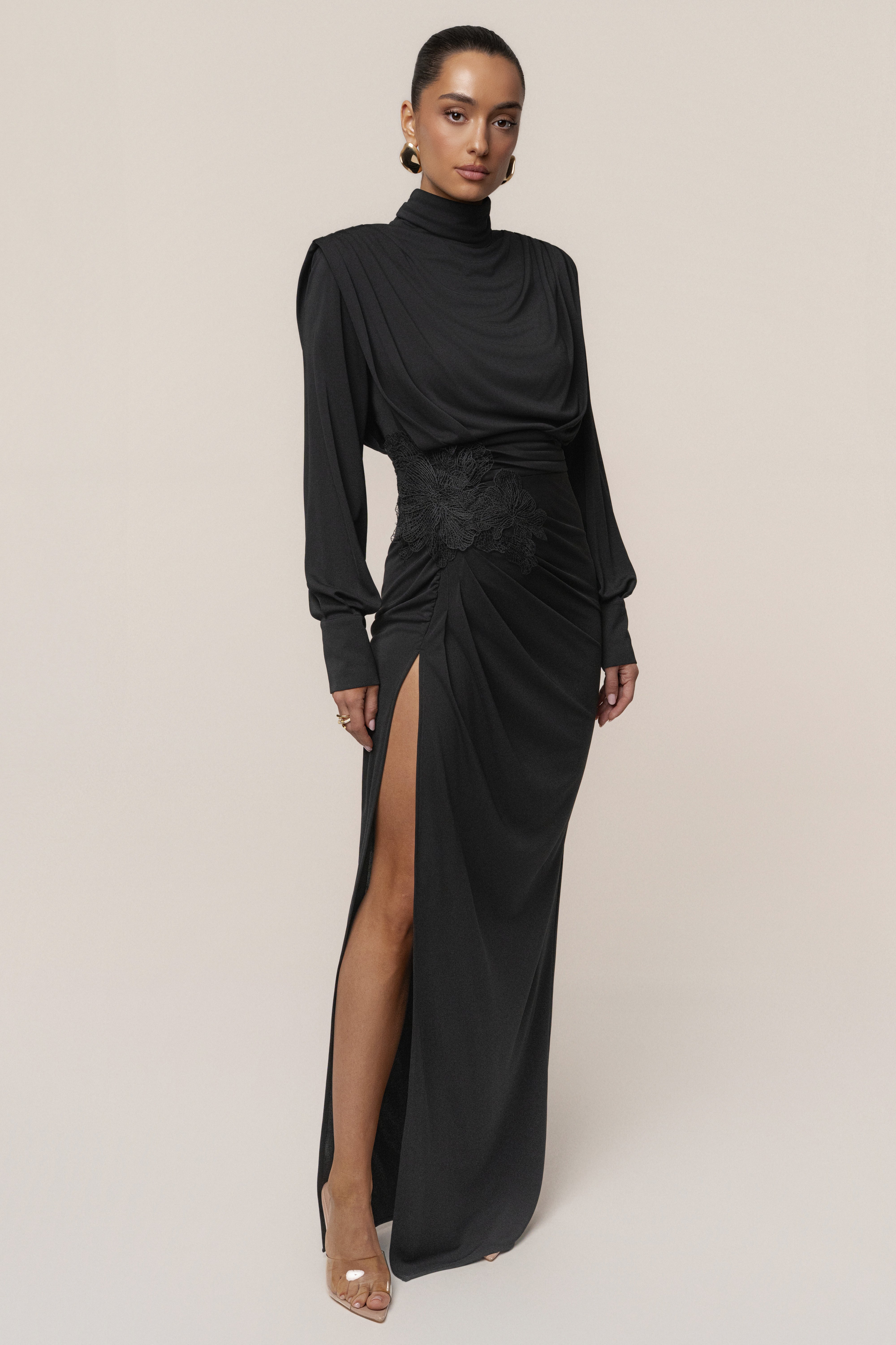 Black Radiance Maxi Gown - JLUXLABEL