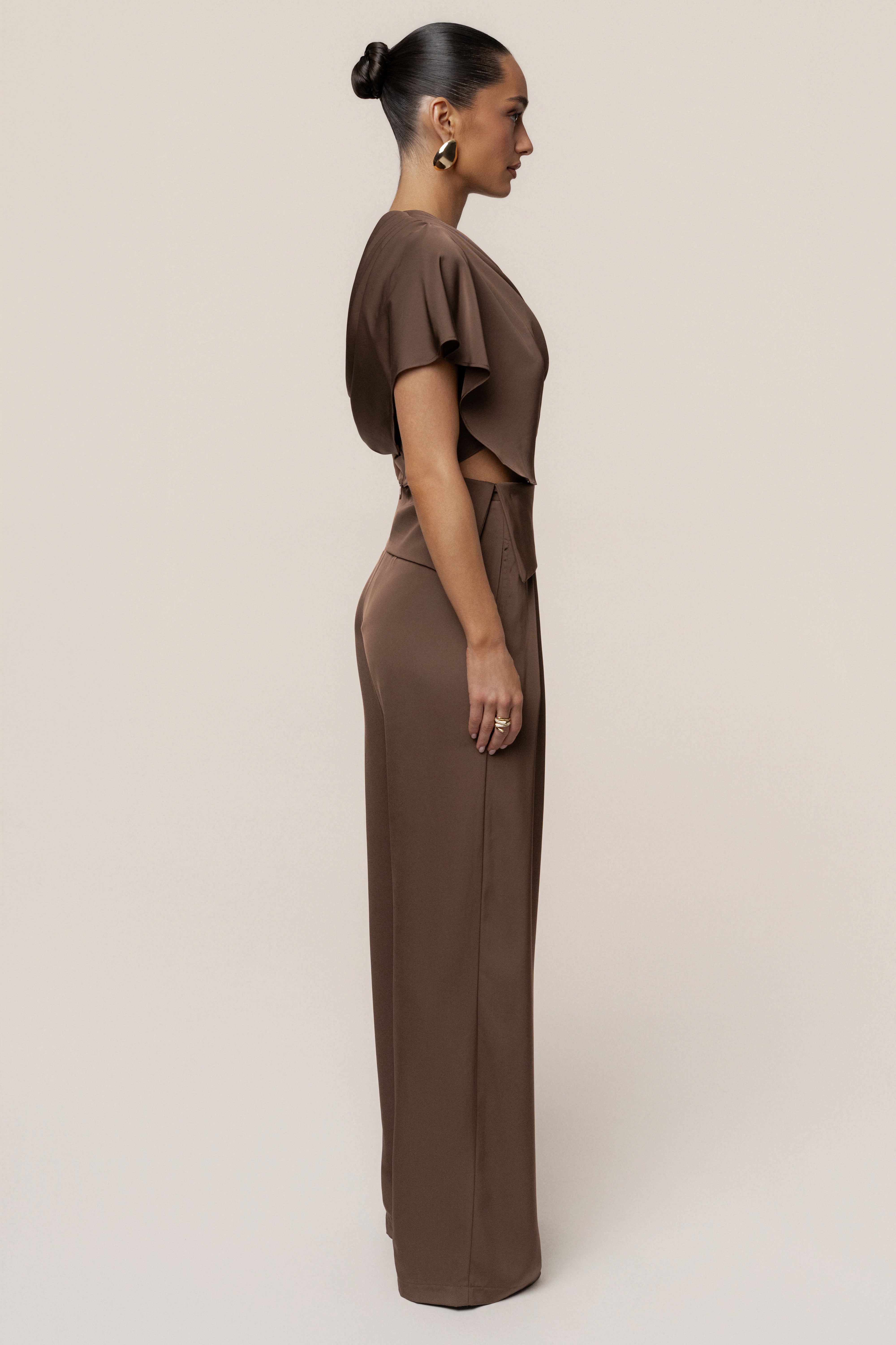 PRE-ORDER Chocolate Gleam and Glow Satin Top