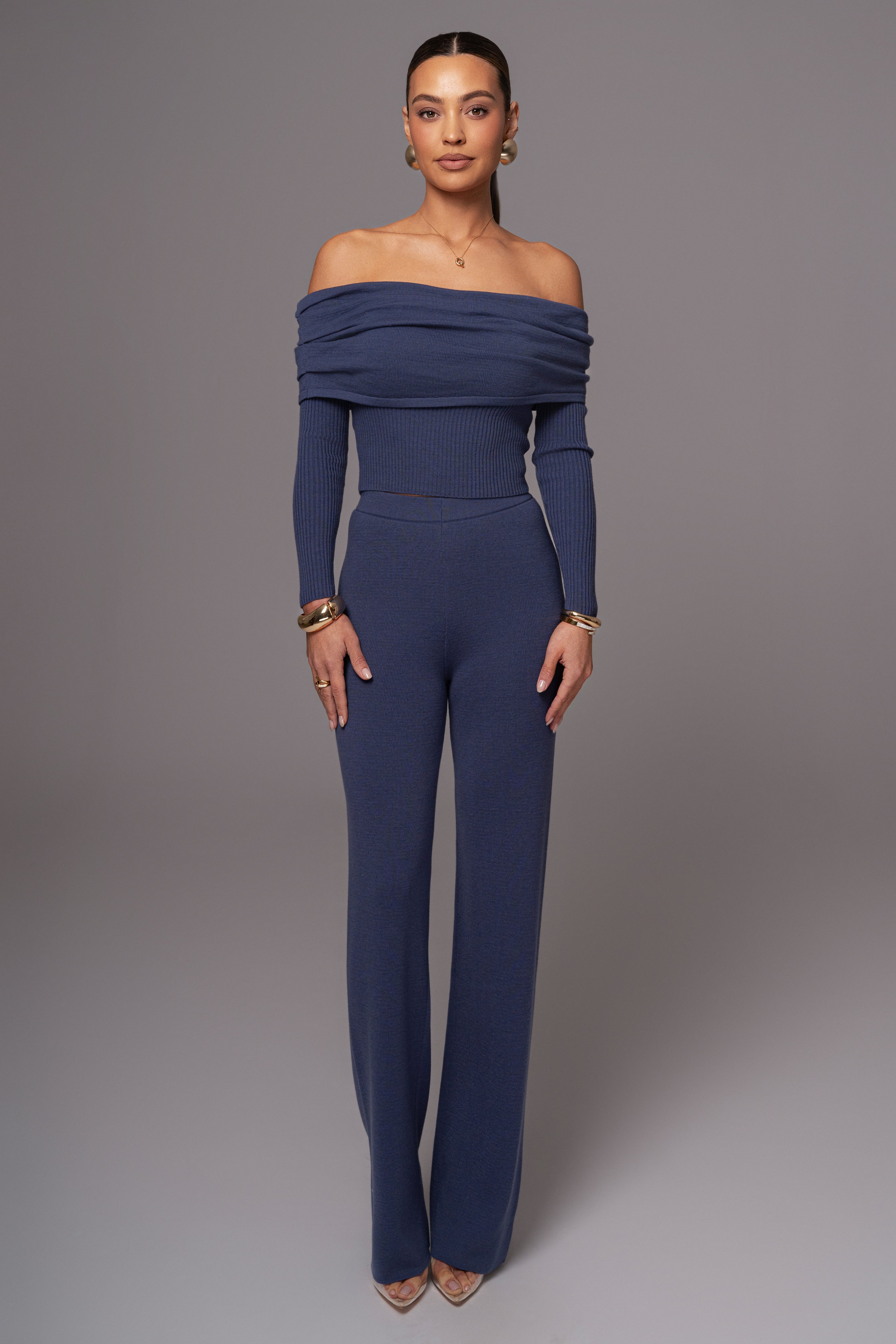 Dusk Off The Shoulder Knit Top - JLUXLABEL