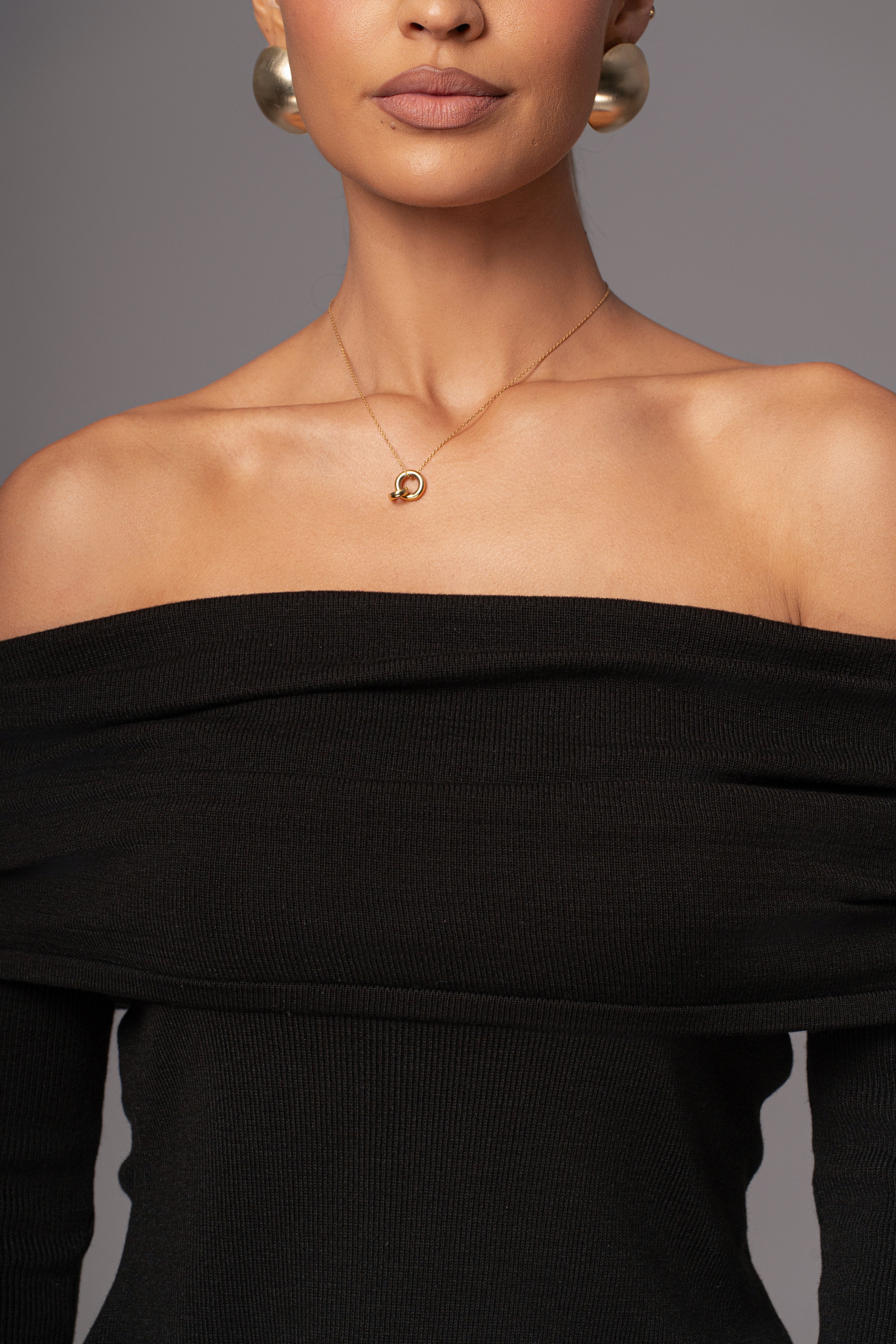 Black Sophie Off The Shoulder Top - JLUXLABEL