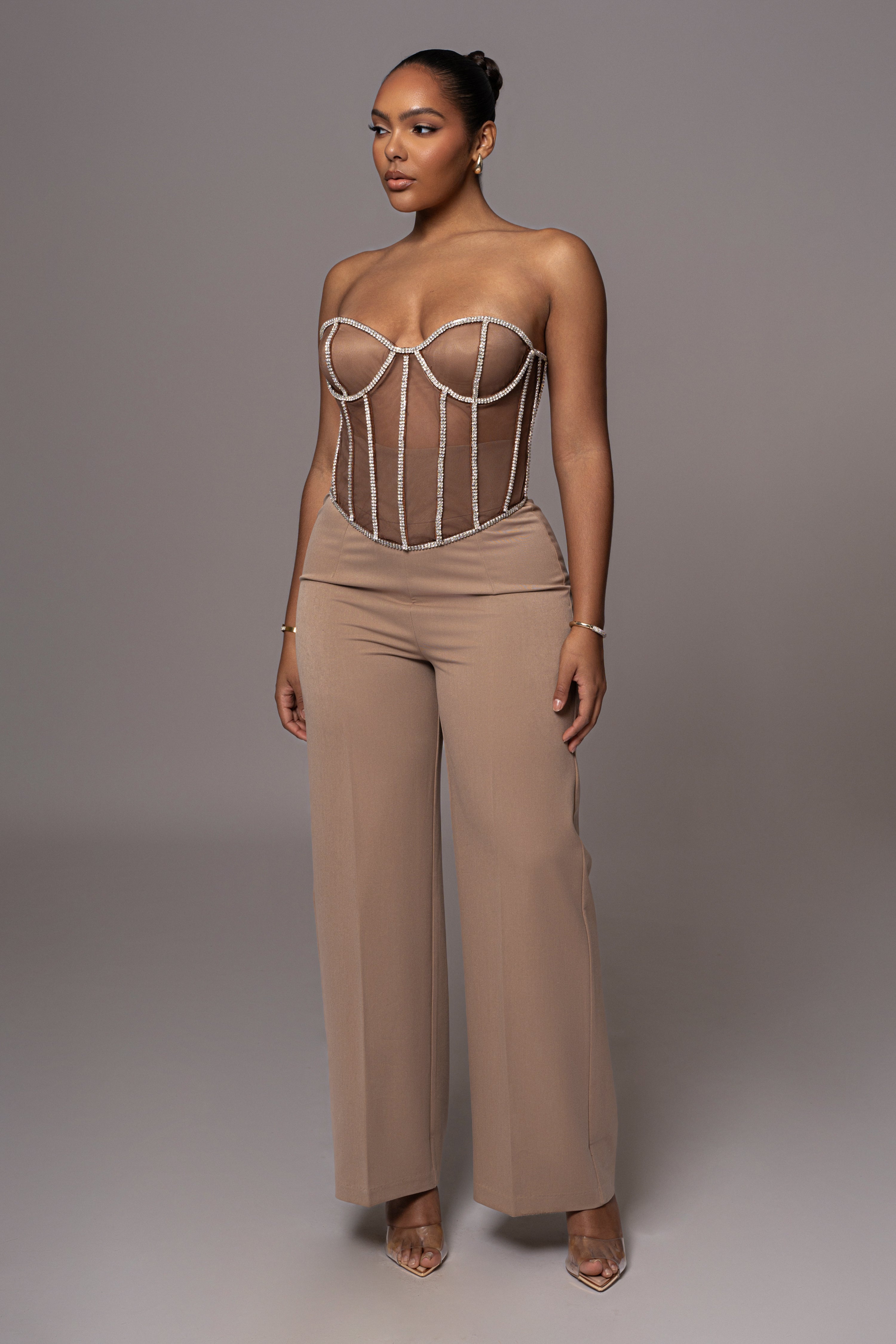 LIMITED EDITION Dark Rhinestone Crystal Corset - JLUXLABEL