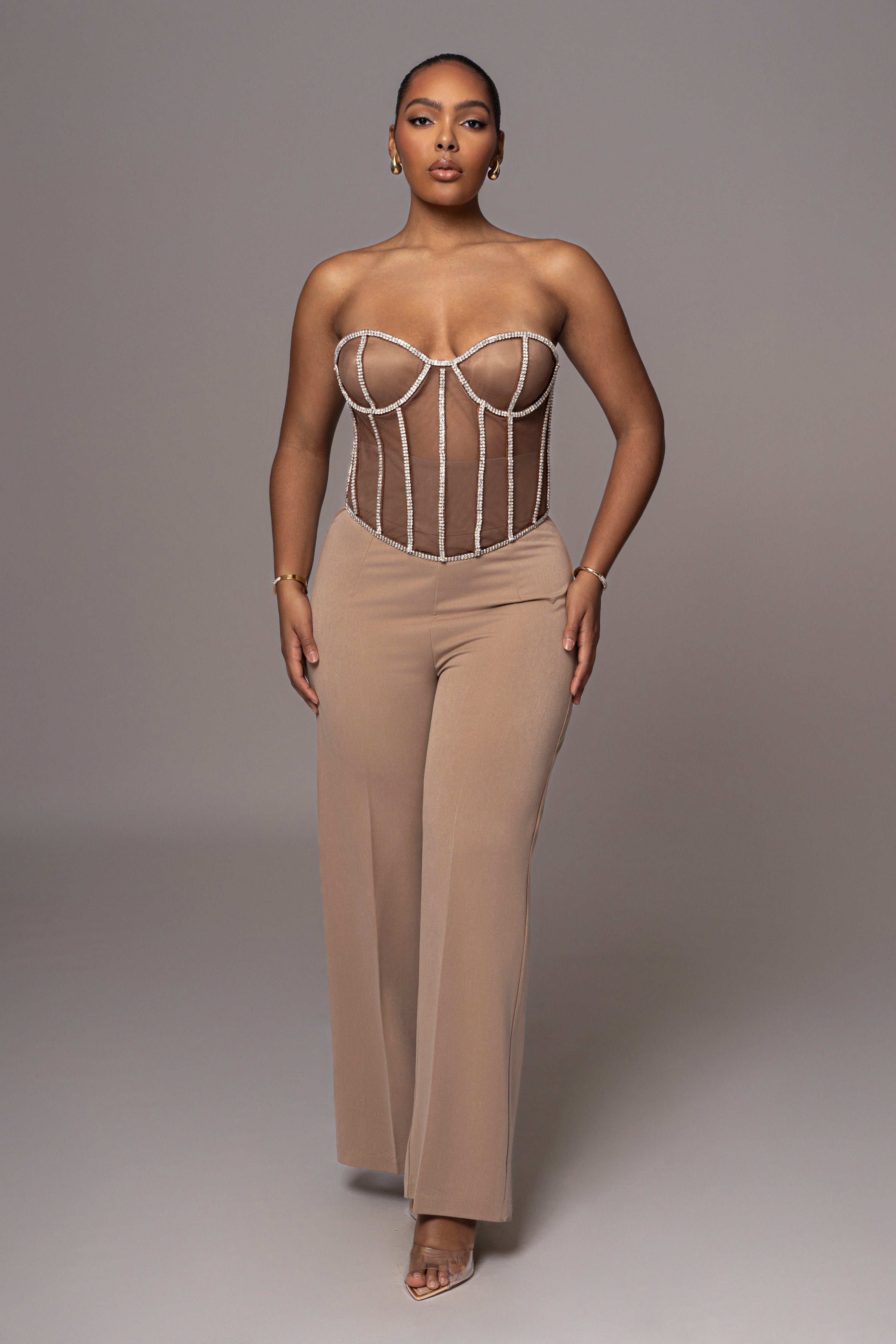 LIMITED EDITION Dark Rhinestone Crystal Corset - JLUXLABEL