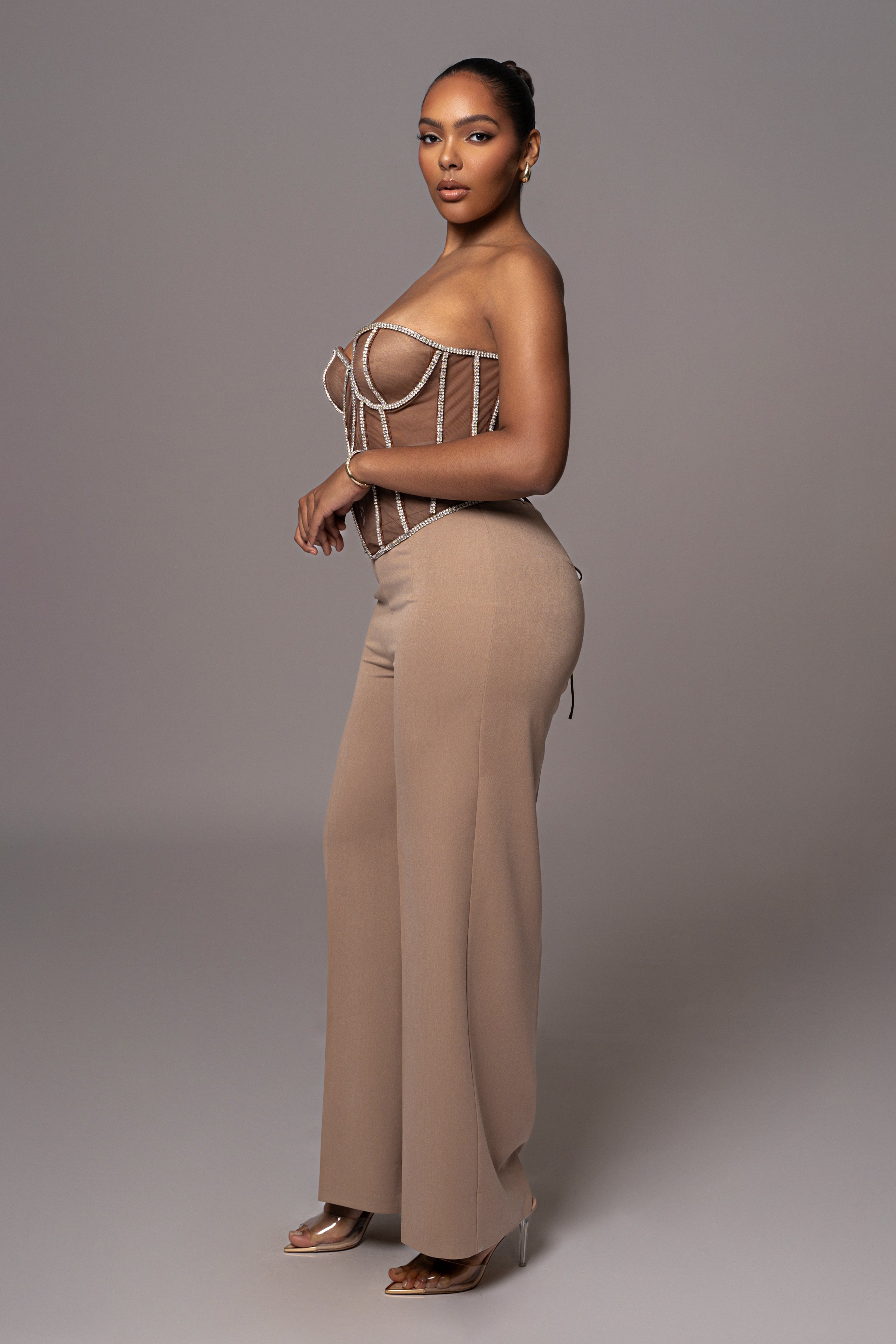 LIMITED EDITION Dark Rhinestone Crystal Corset - JLUXLABEL