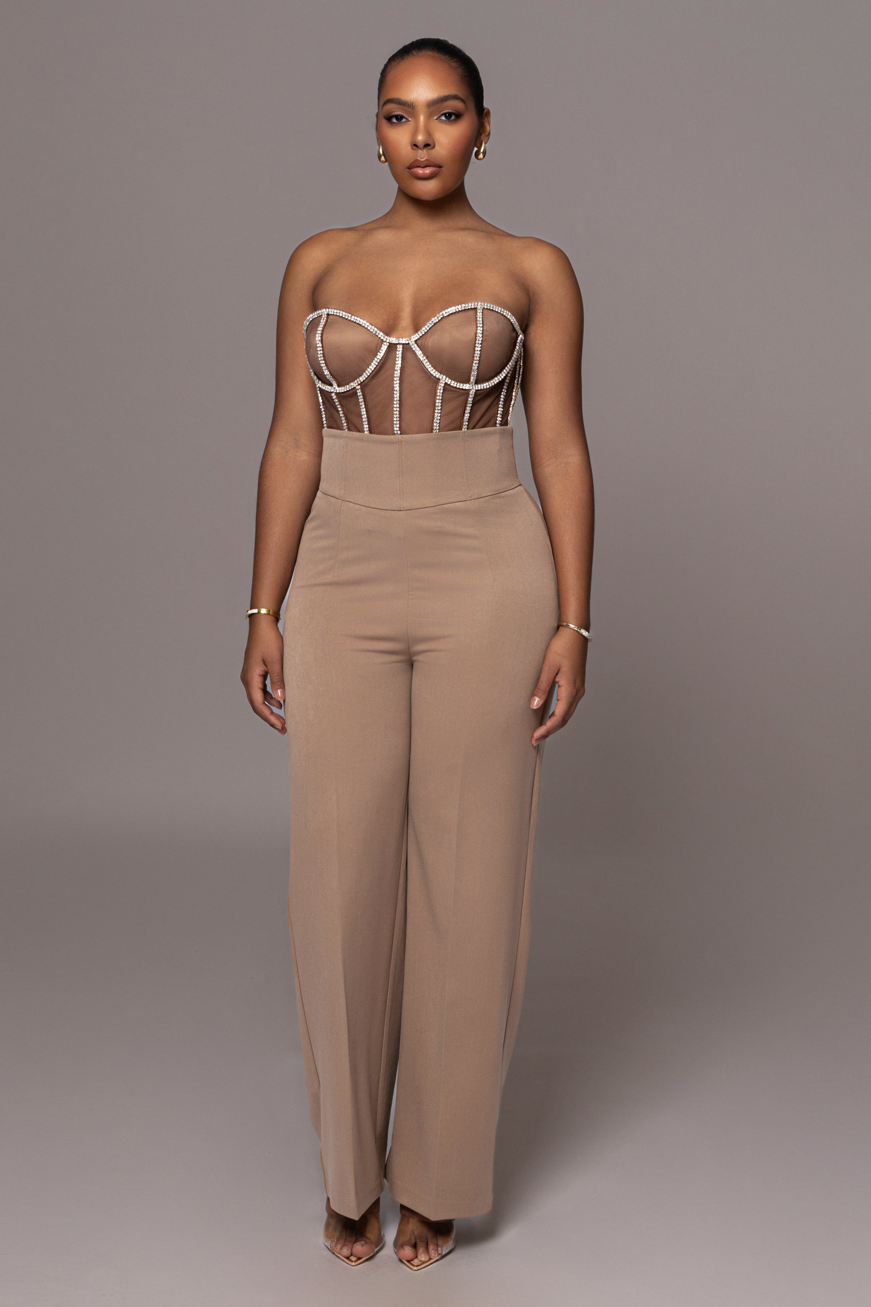 LIMITED EDITION Dark Rhinestone Crystal Corset - JLUXLABEL