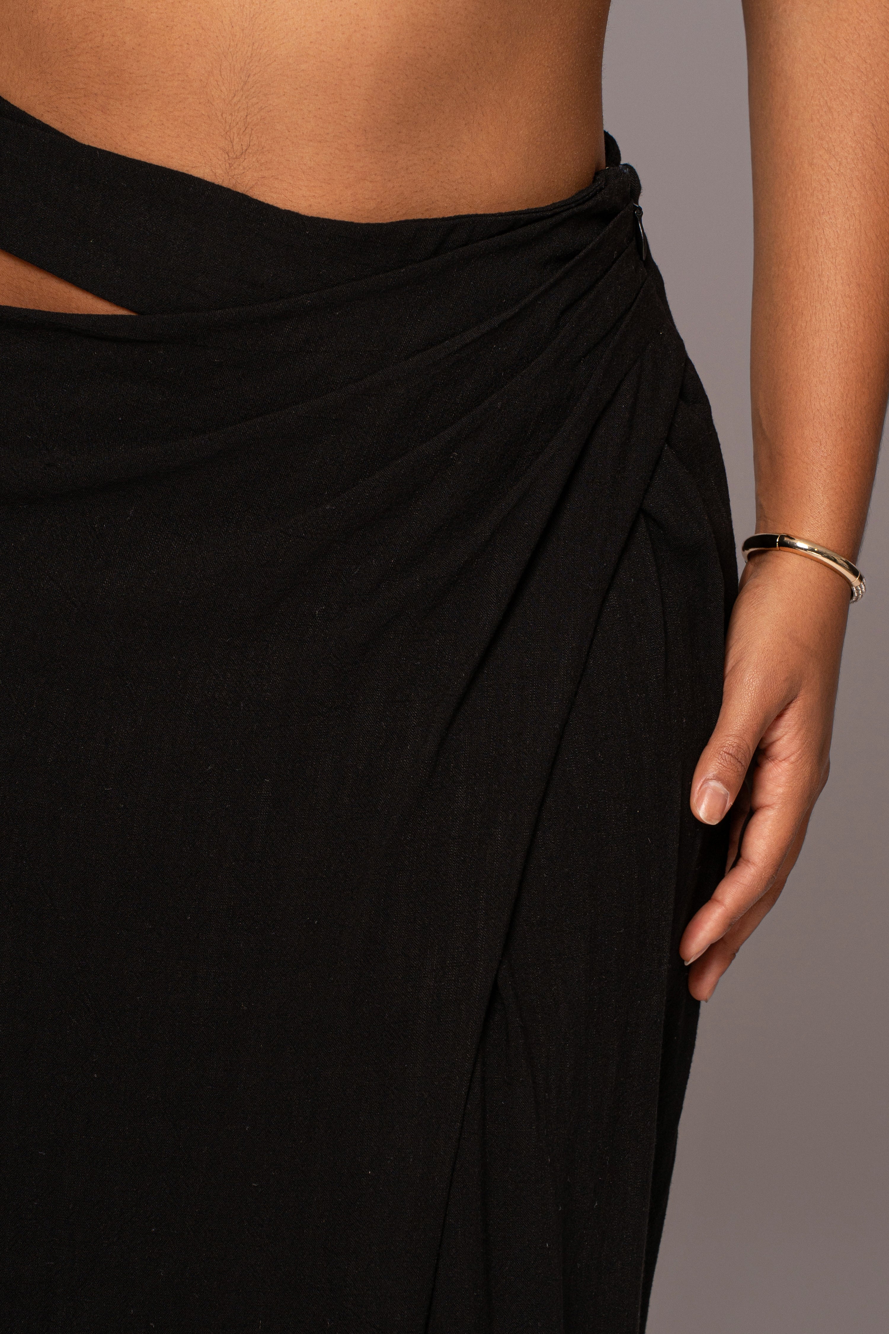 Black New Age Two Piece Skirt Set - JLUXLABEL