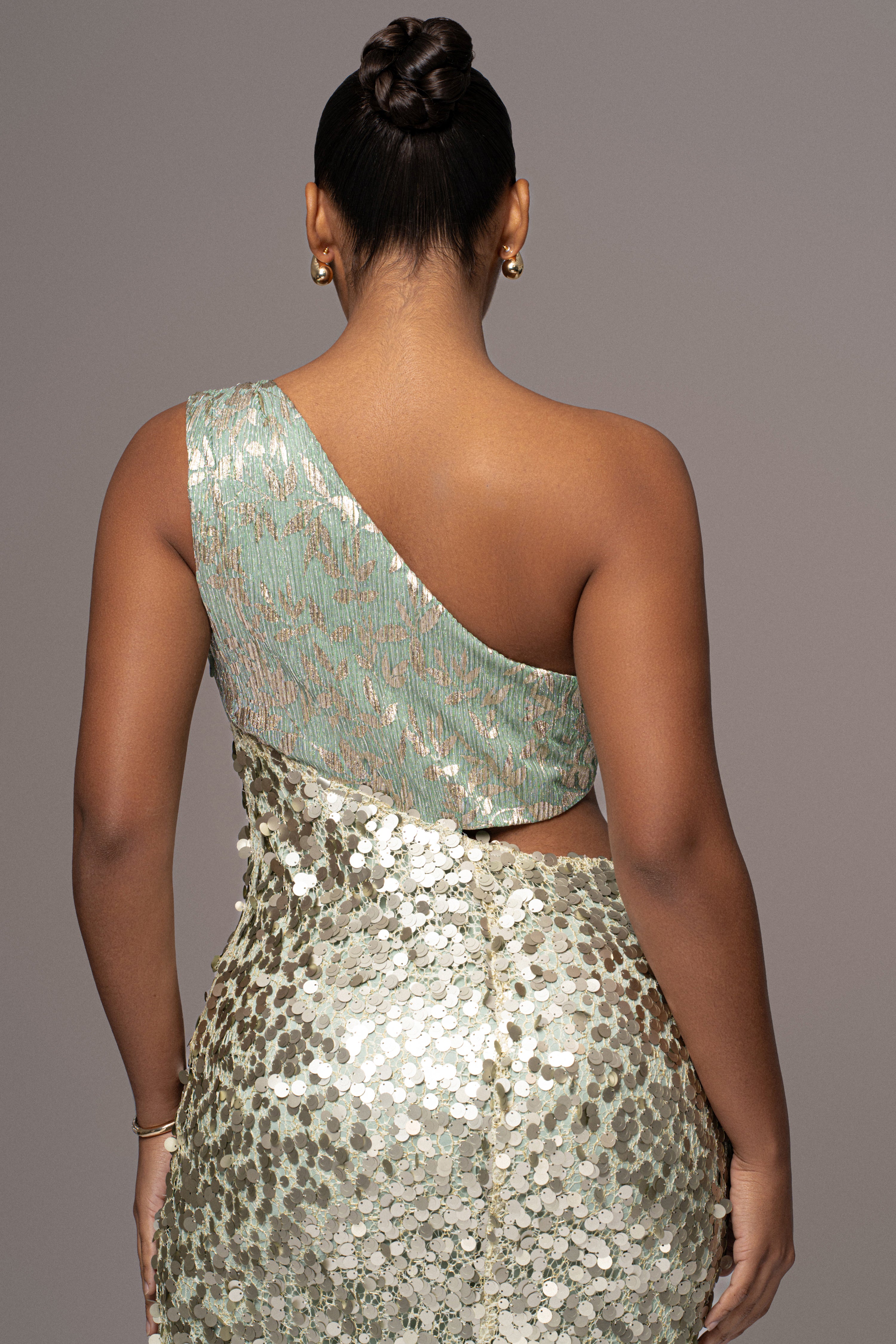 Sage Abbie One Shoulder Maxi Dress - JLUXLABEL