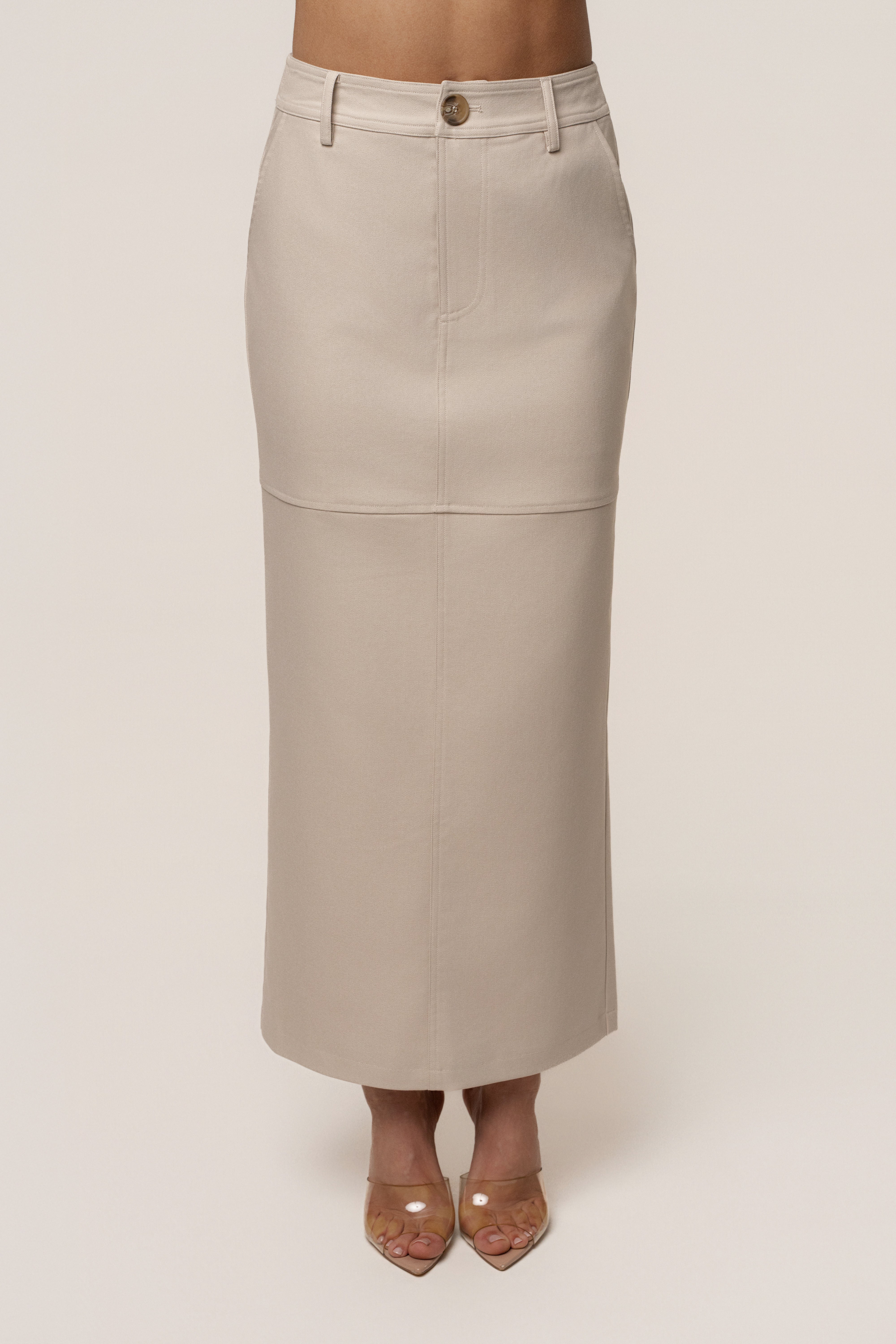 Beige In Focus Skirt - JLUXLABEL