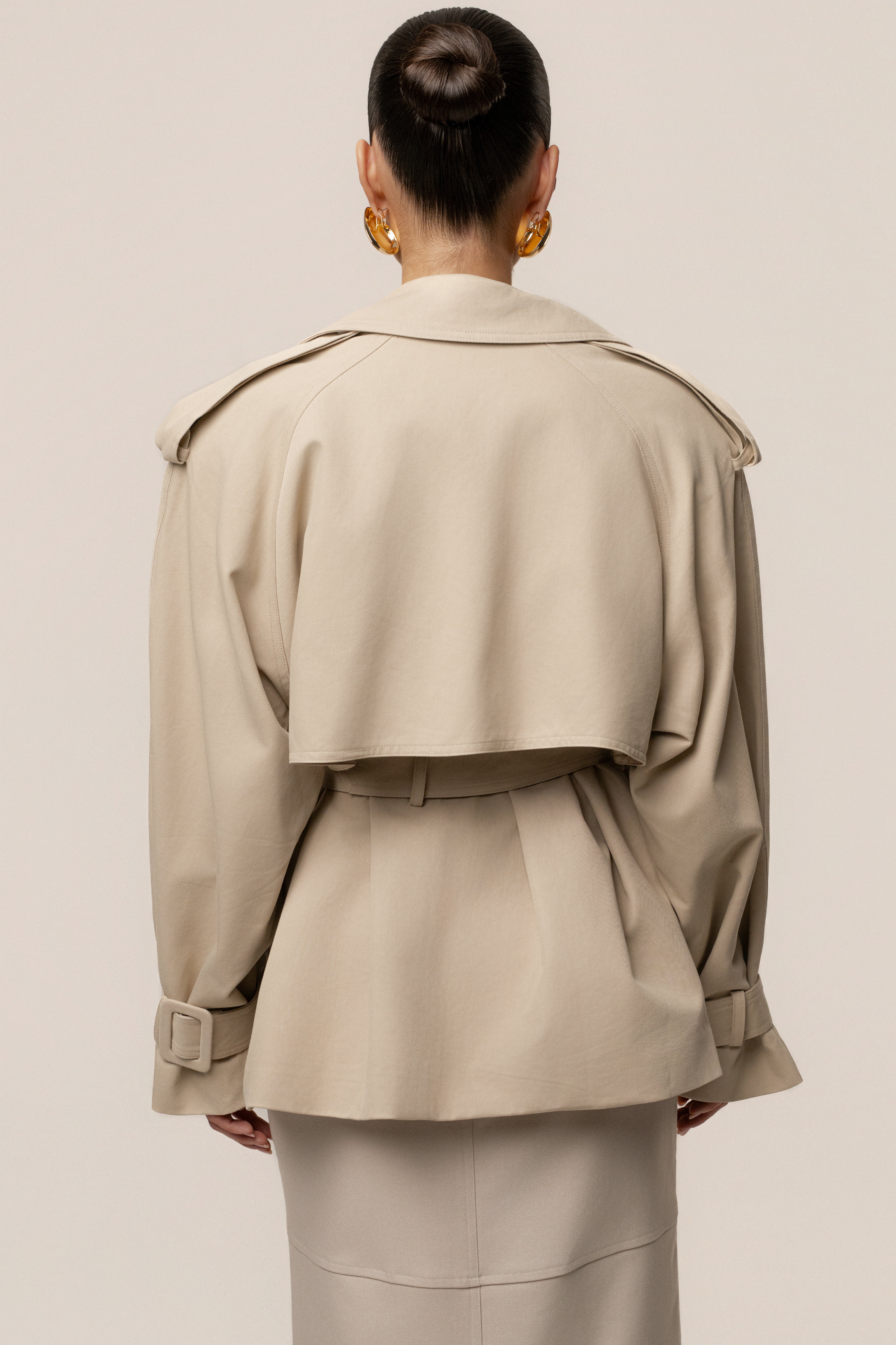 Khaki Classic Oversized Trench - JLUXLABEL
