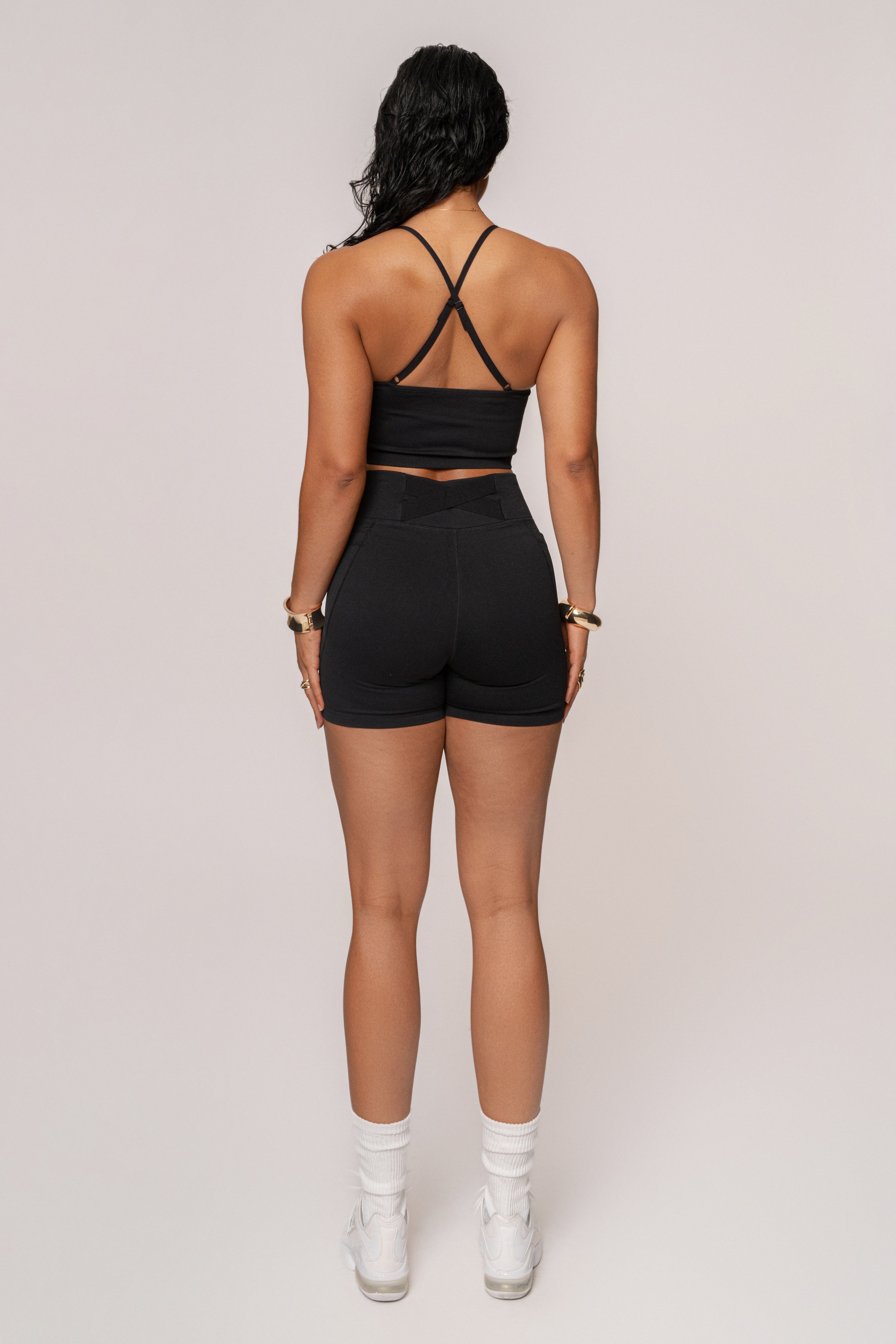 Black Active Crop Top - JLUXLABEL