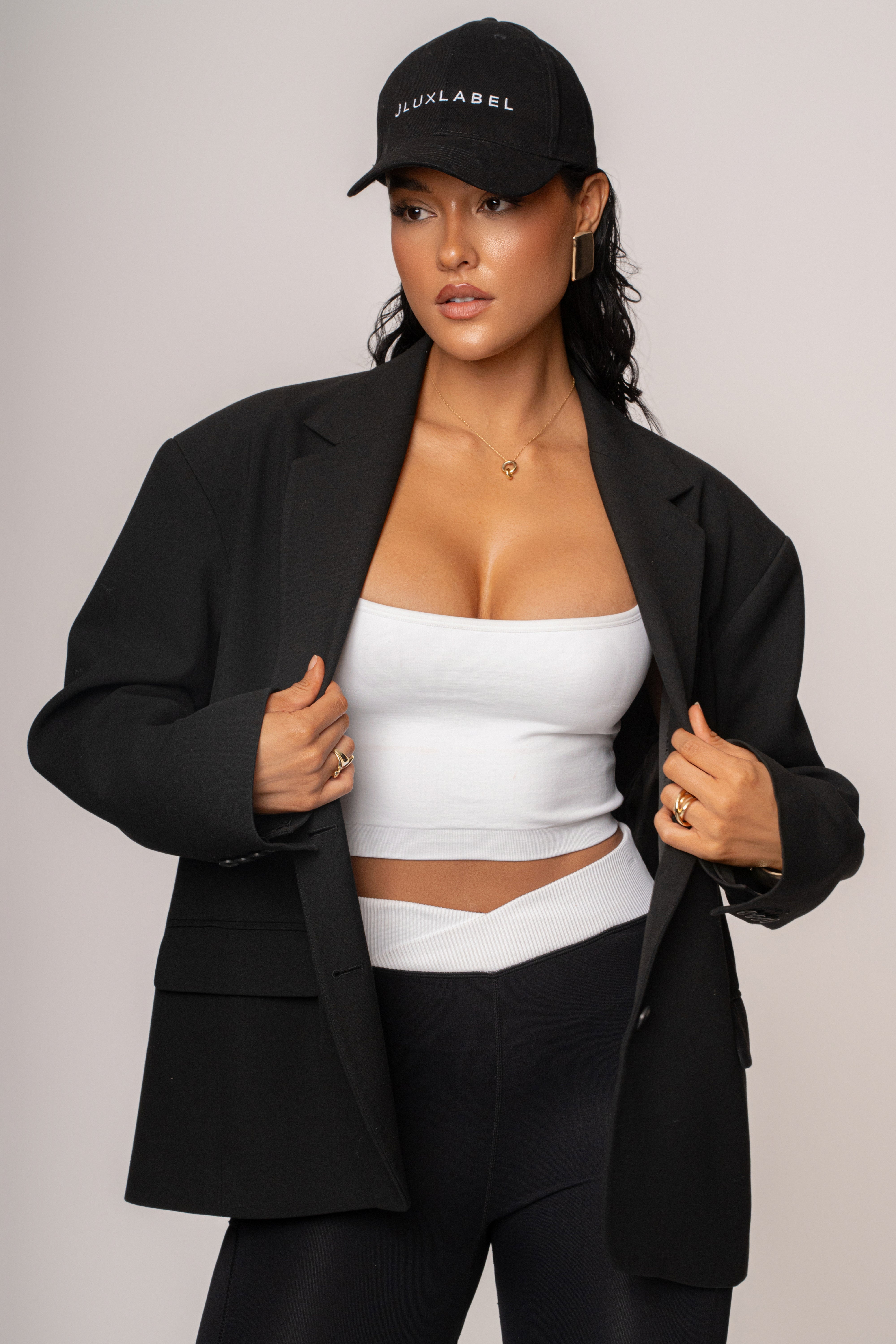 White Active Crop Top - JLUXLABEL