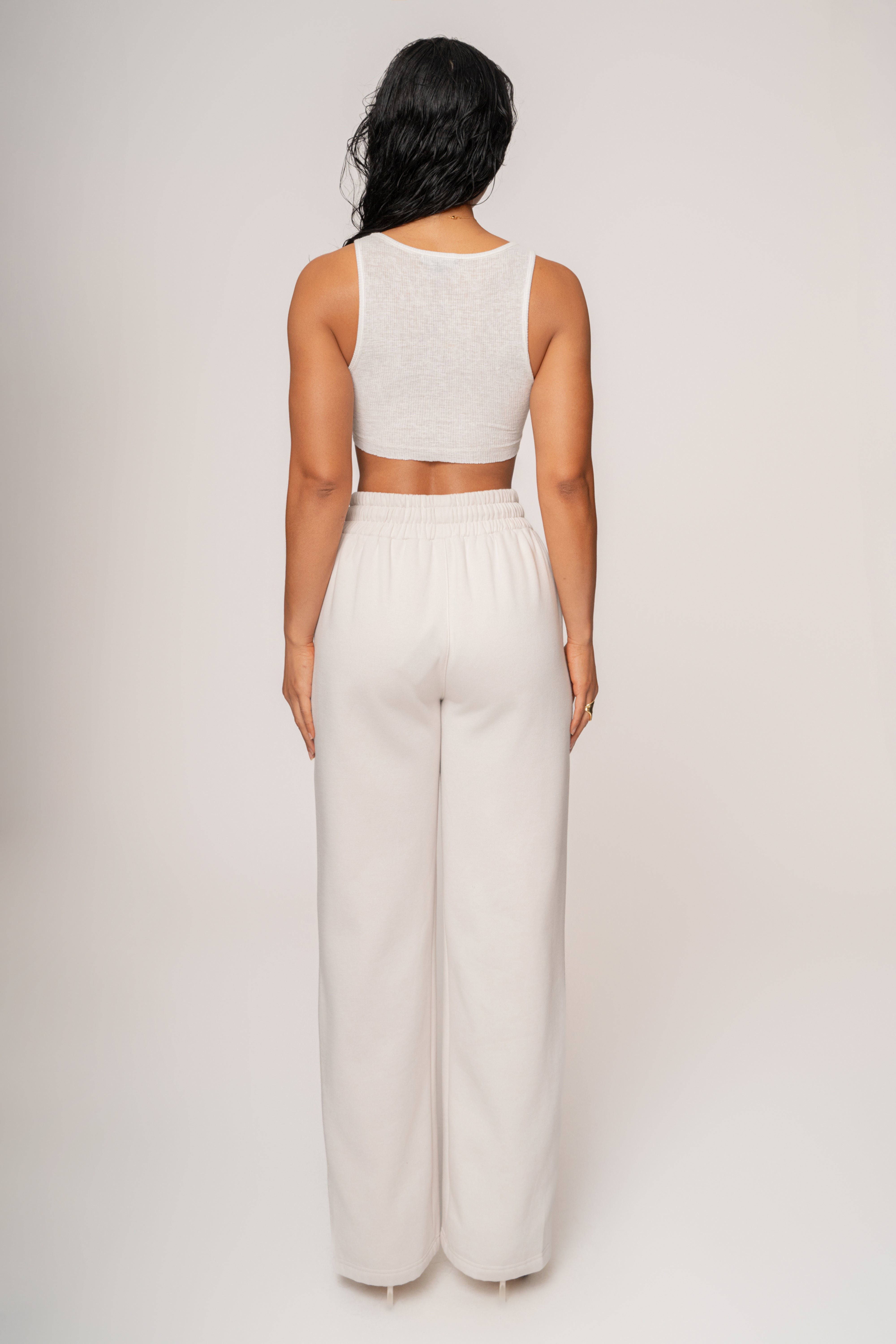 Bone JLUXLABEL Logo Fleece Pants - JLUXLABEL