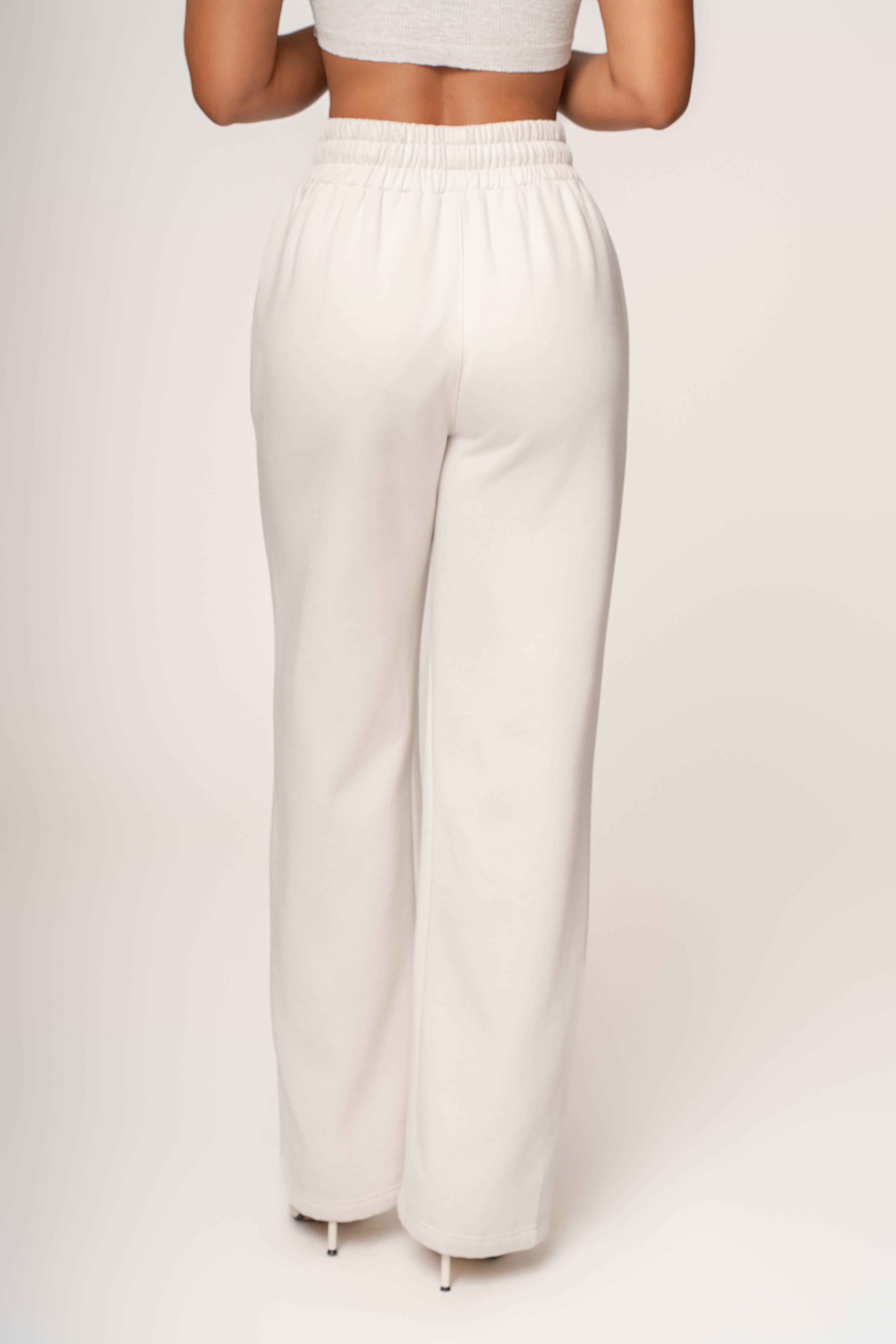 Bone JLUXLABEL Logo Fleece Pants - JLUXLABEL