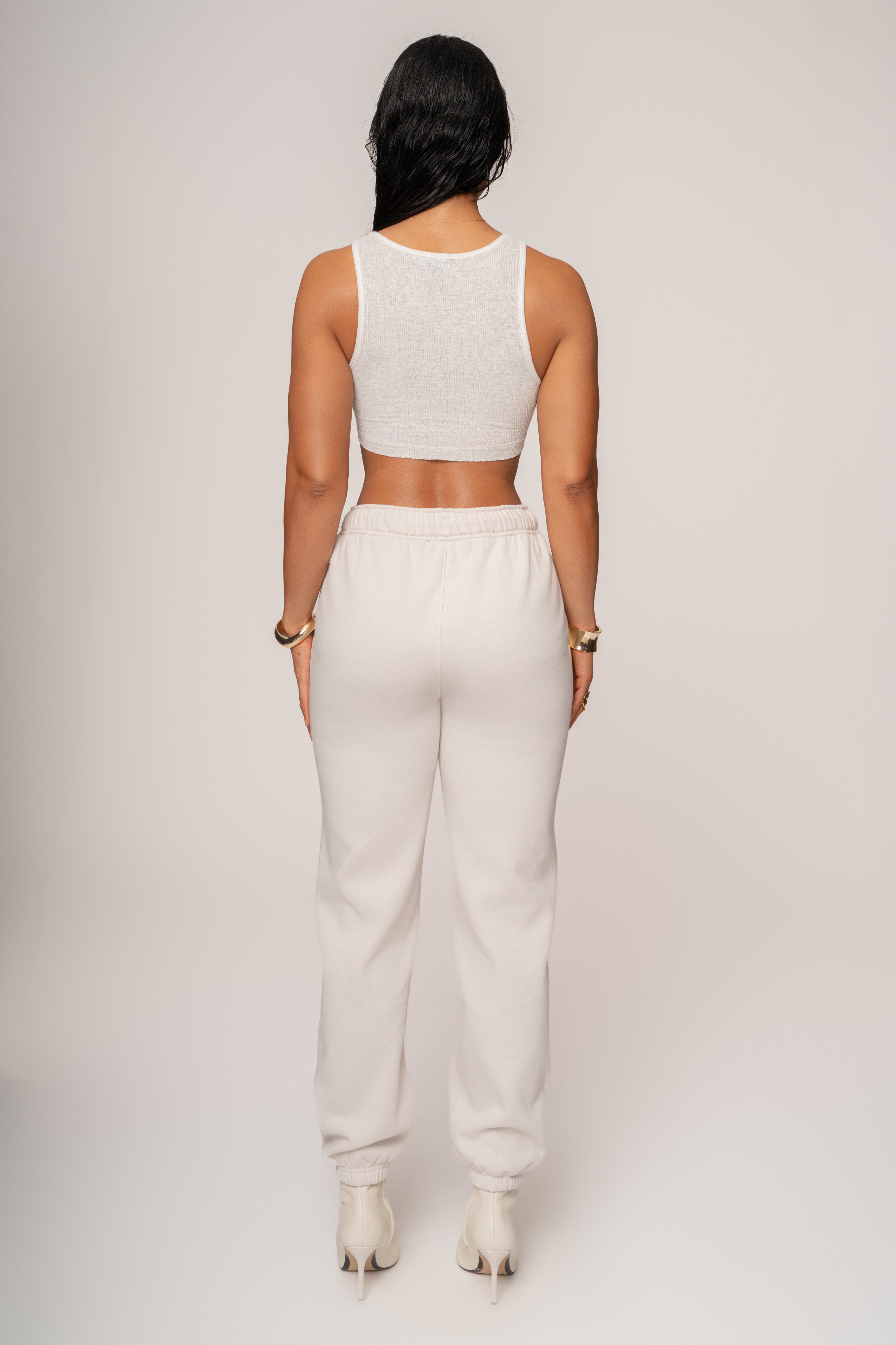 Bone JLUXLABEL Logo Sweatpants - JLUXLABEL