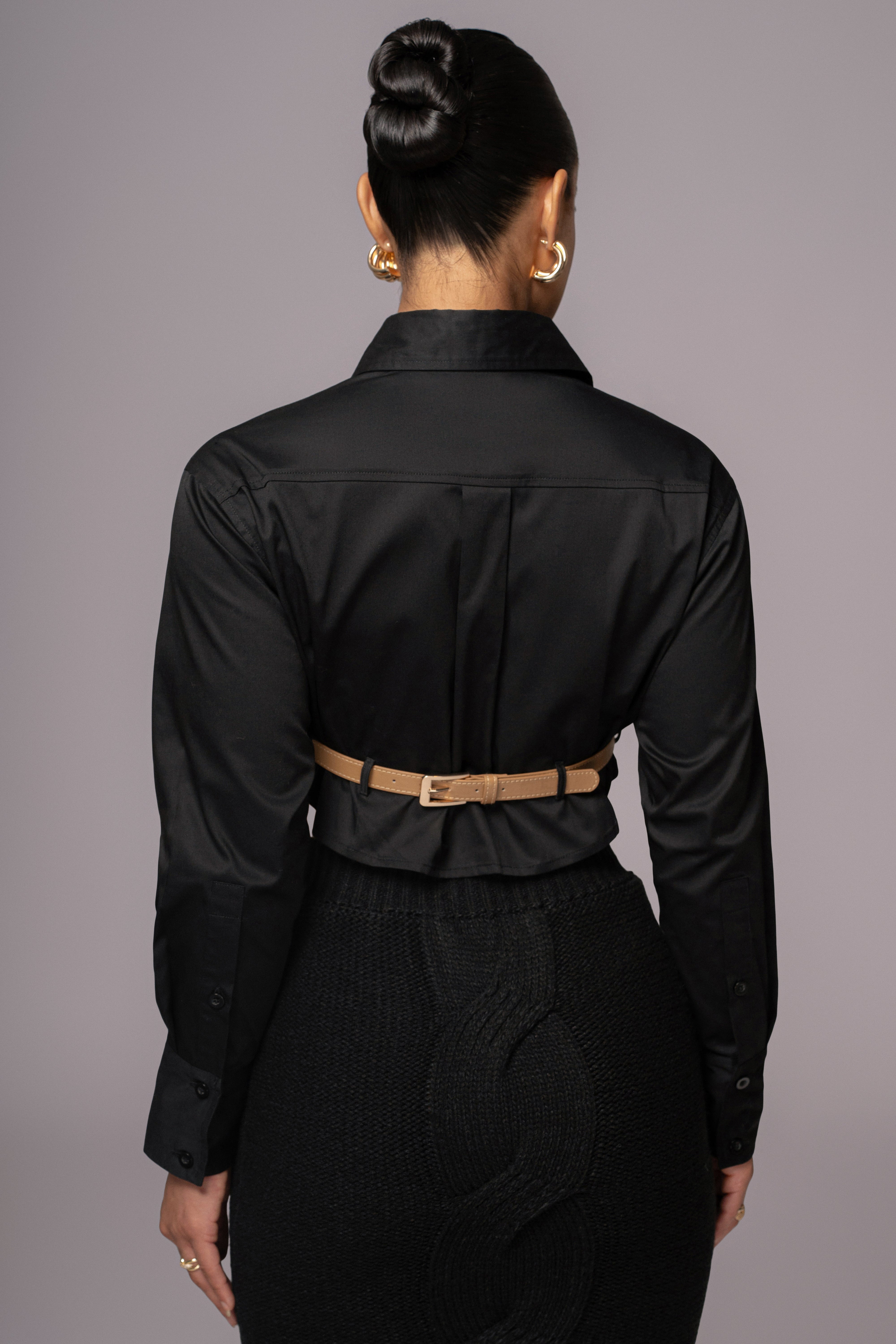 Black Merine Knit Midi Skirt - JLUXLABEL