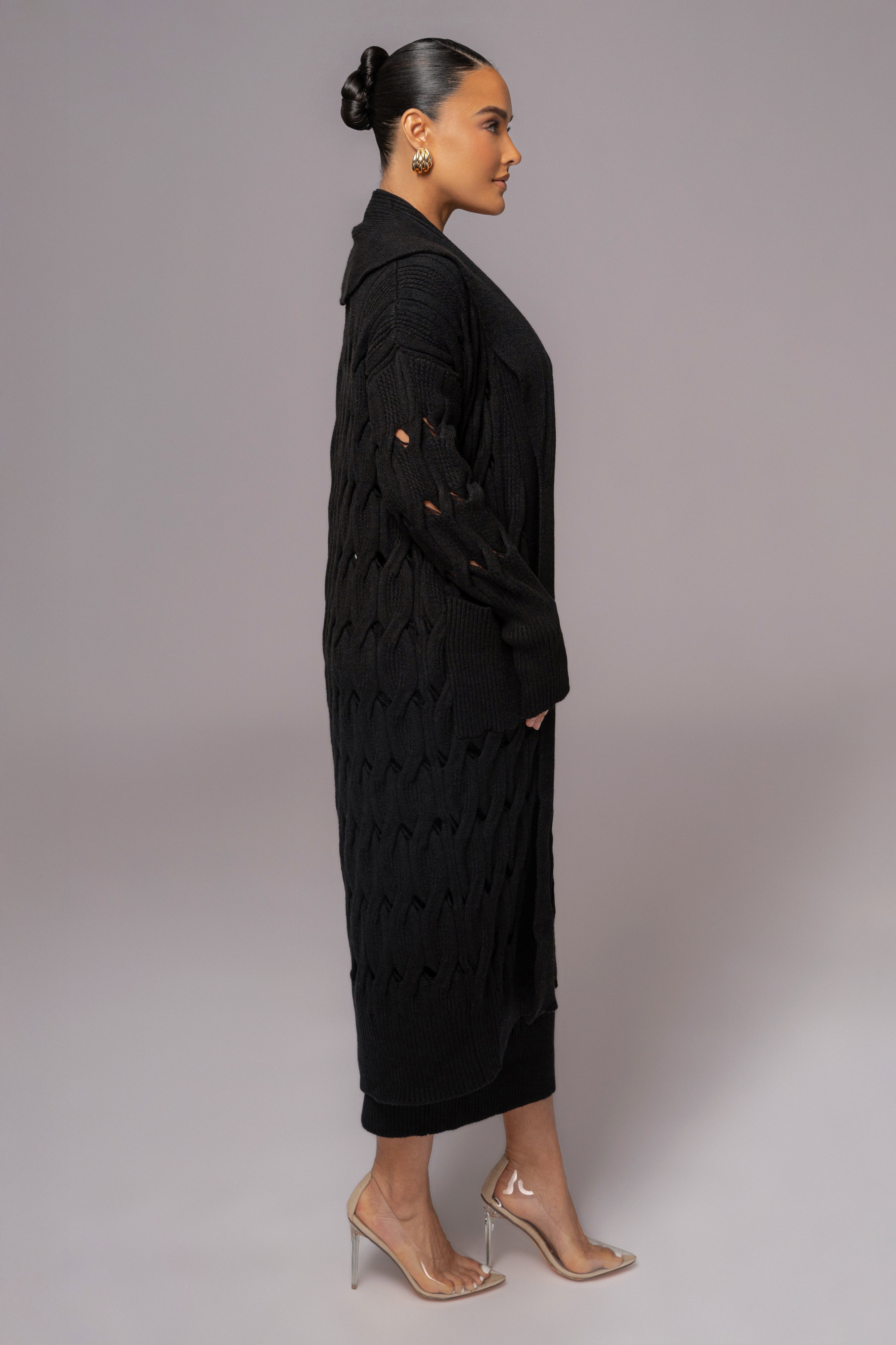 Black Brixton Knit Cardigan - JLUXLABEL