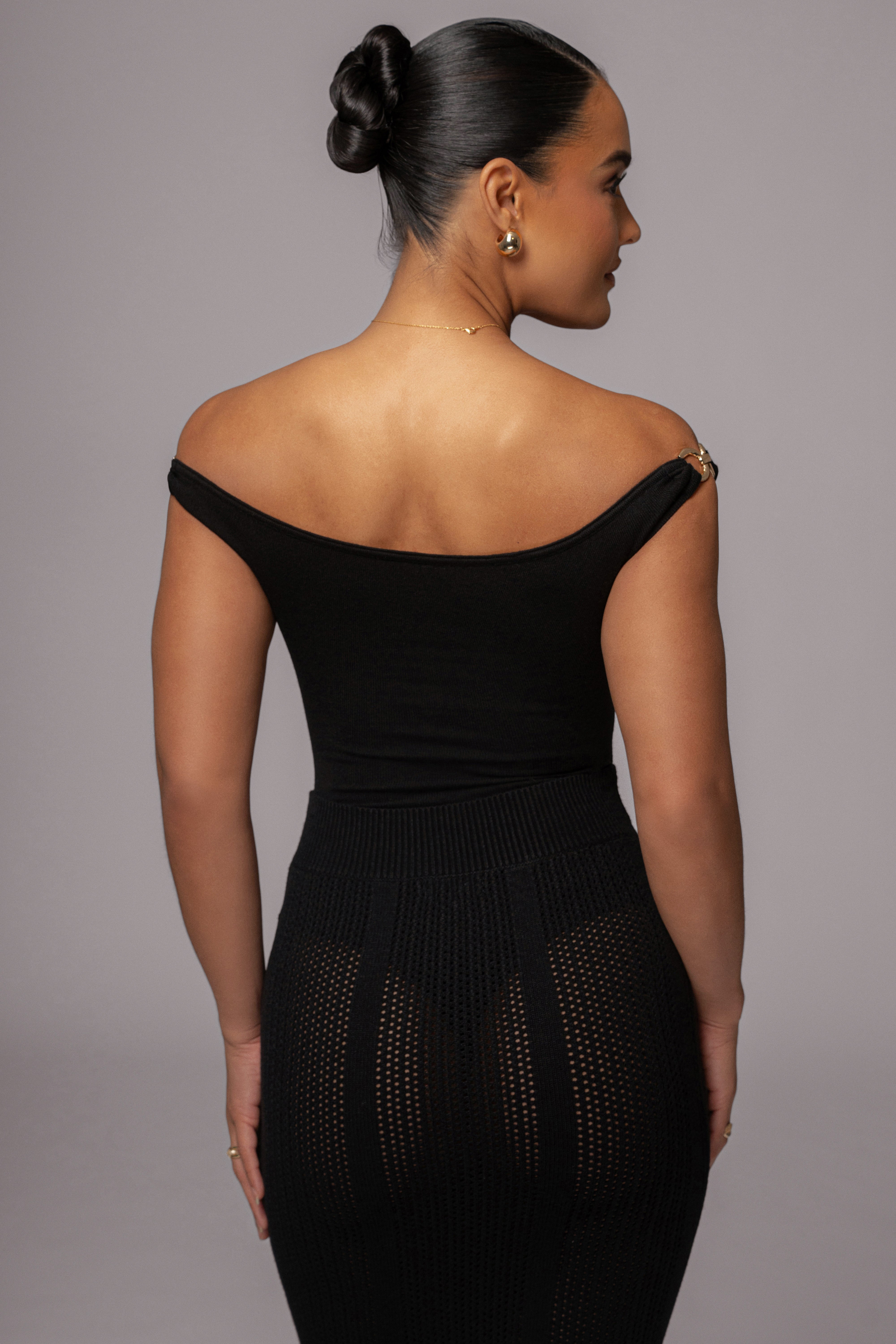 Black Off The Shoulder Bodysuit - JLUXLABEL