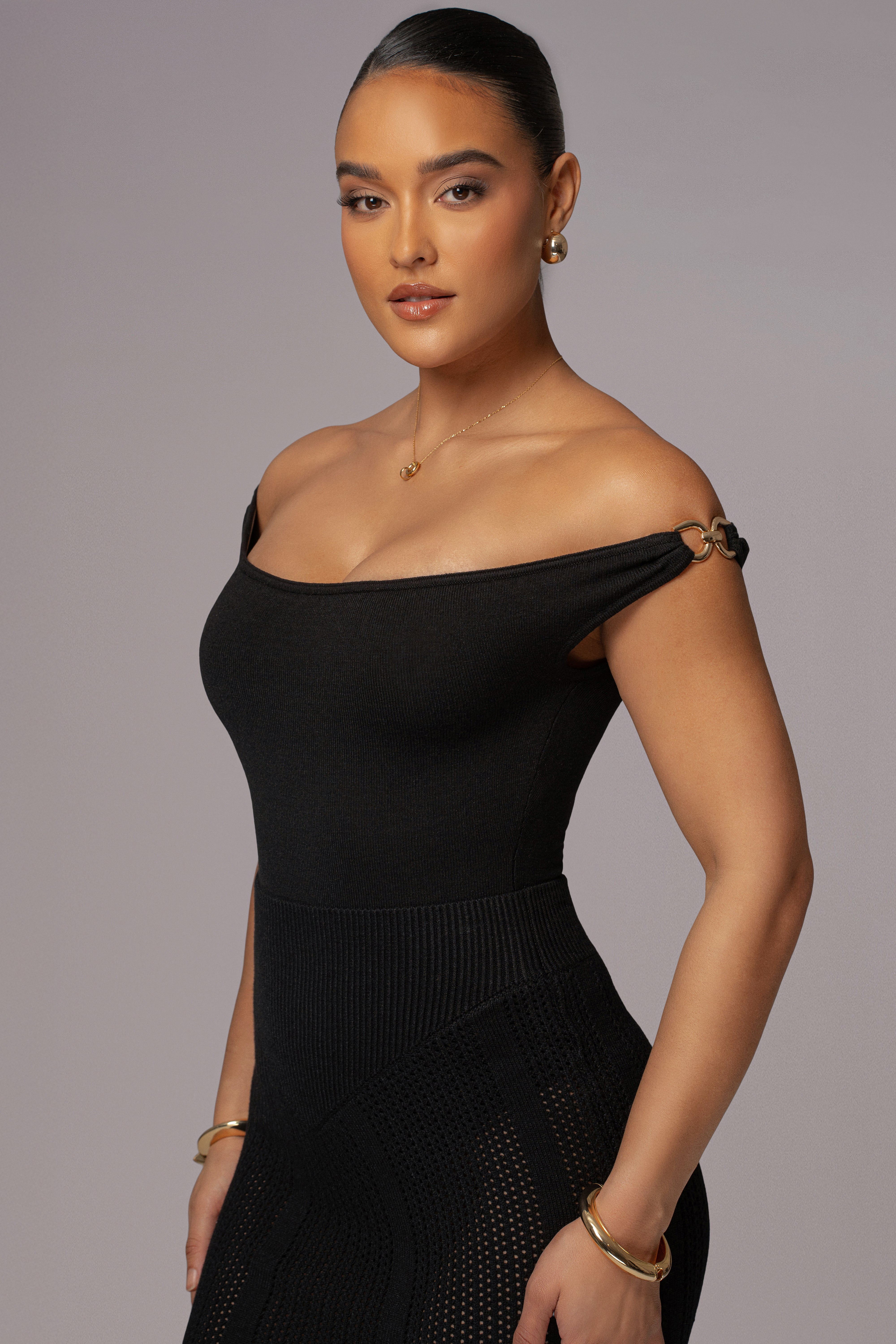 Black Off The Shoulder Bodysuit - JLUXLABEL