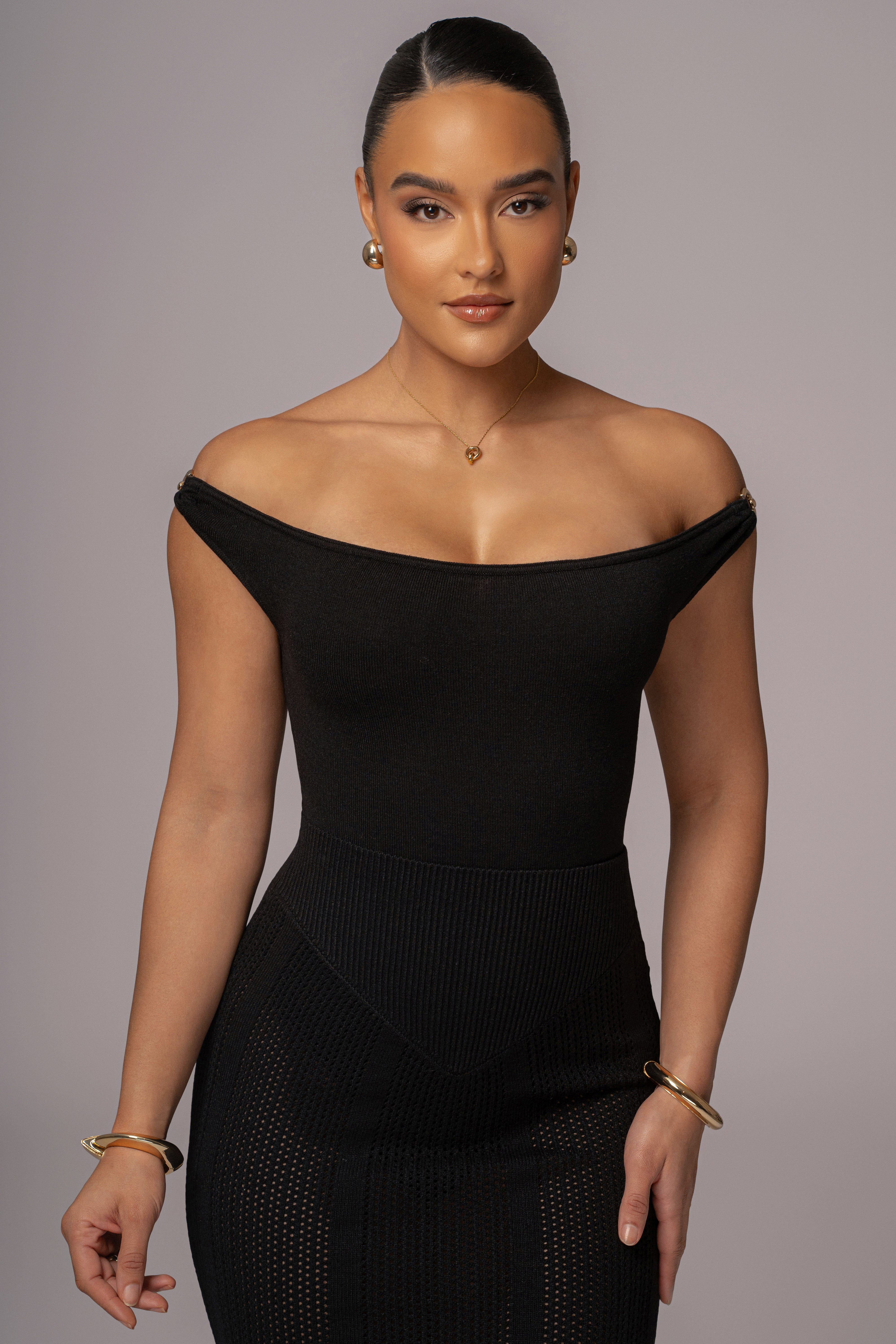 Black Off The Shoulder Bodysuit - JLUXLABEL