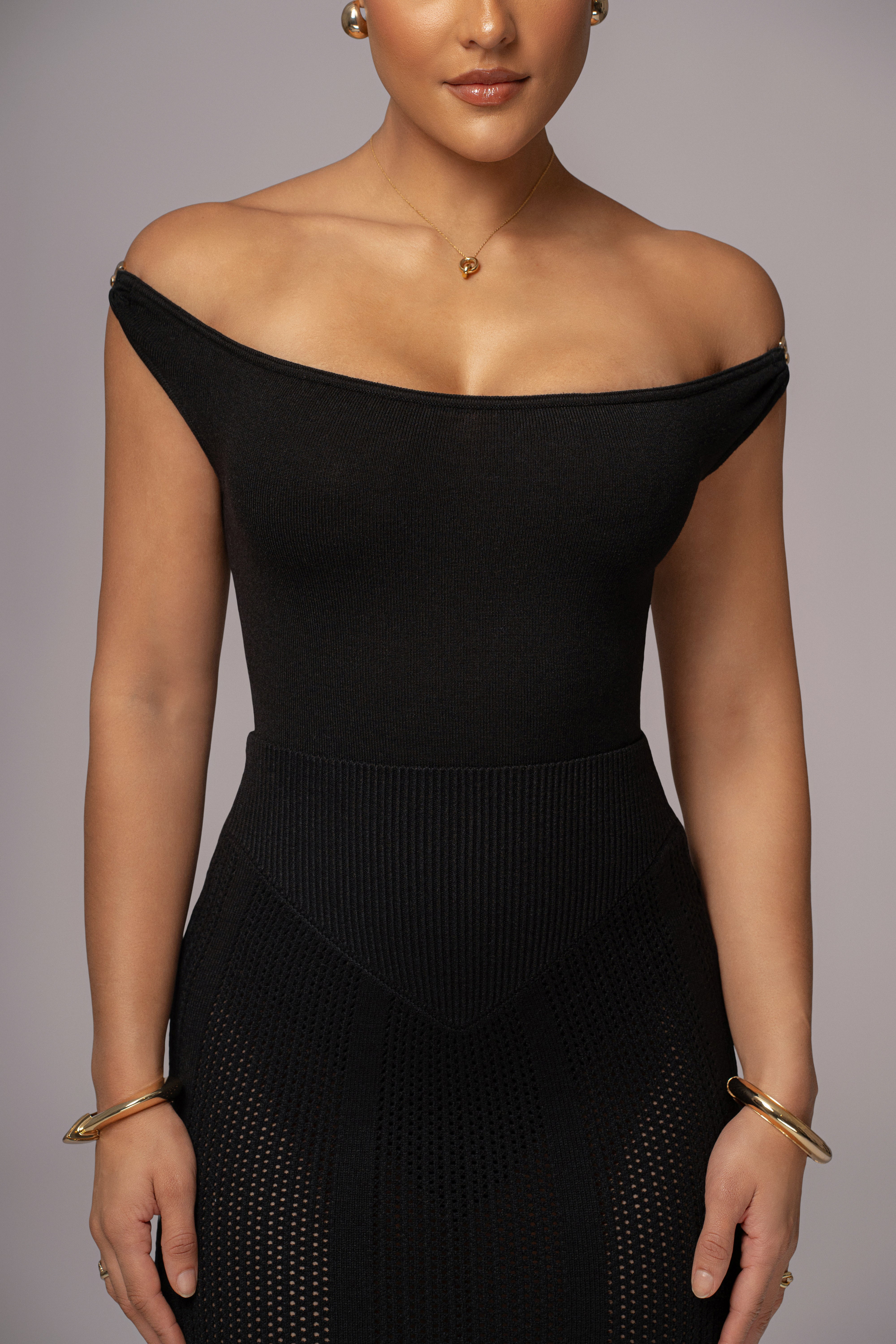 Black Off The Shoulder Bodysuit - JLUXLABEL
