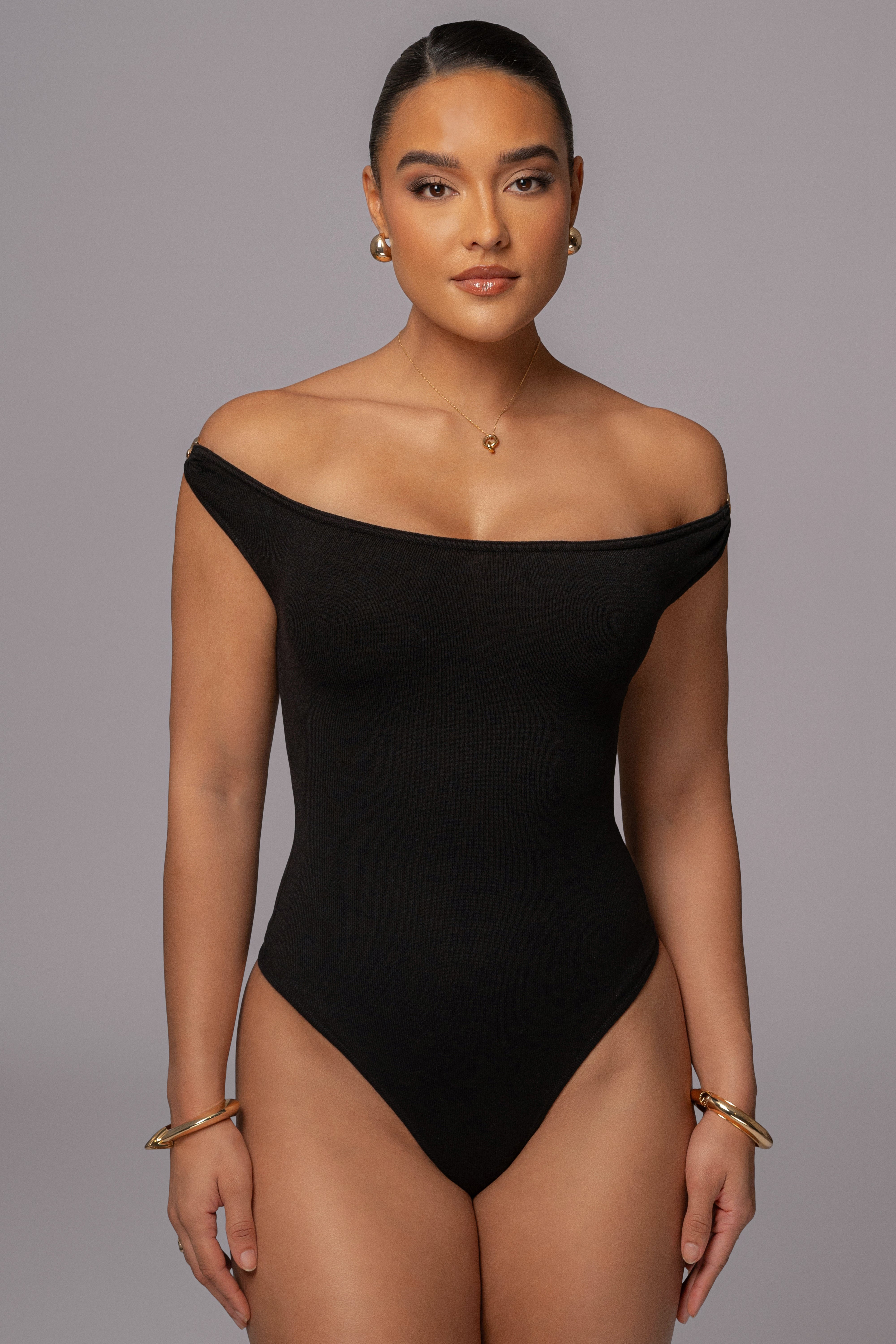 Black Off The Shoulder Bodysuit - JLUXLABEL