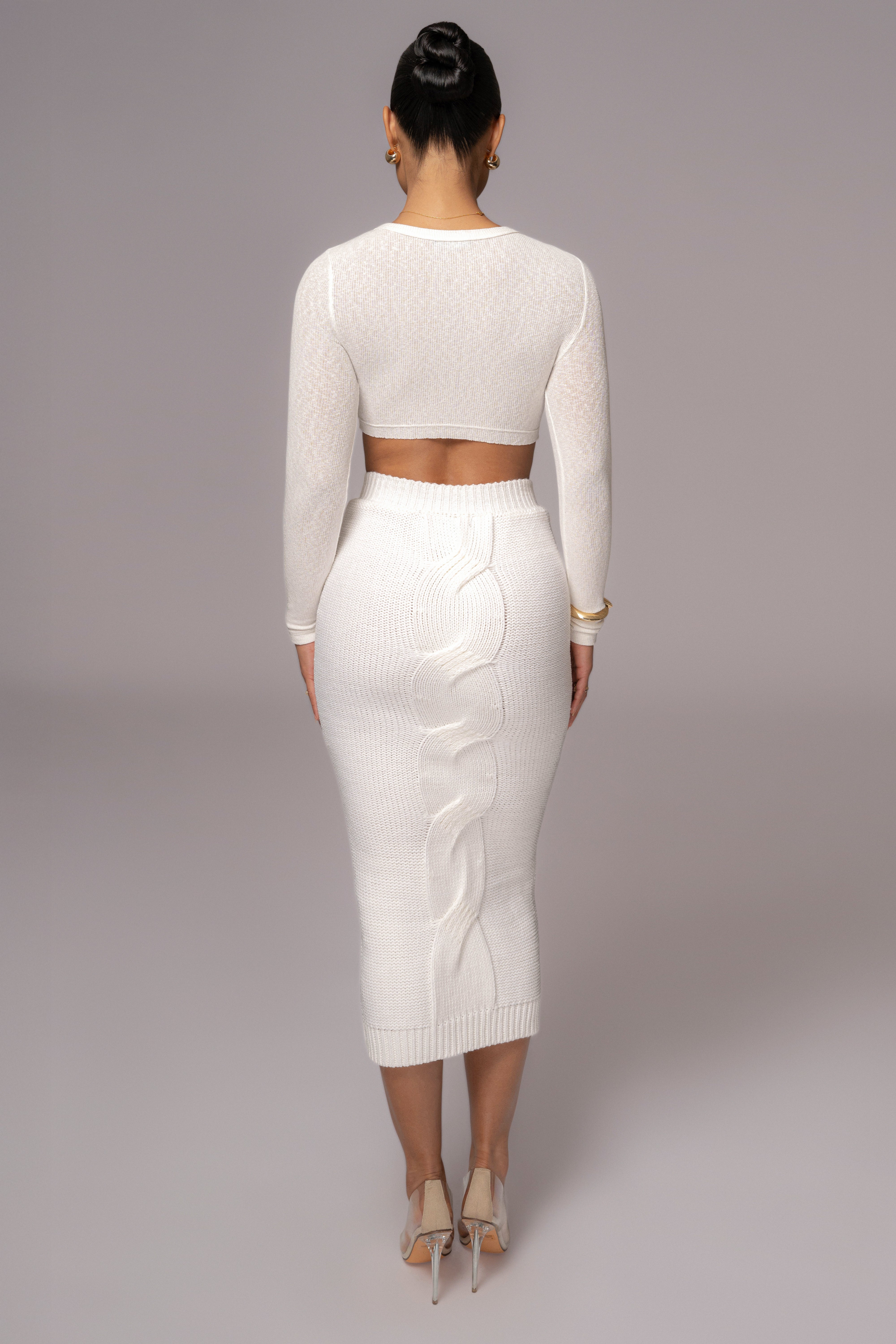 Milk Merine Knit Midi Skirt - JLUXLABEL