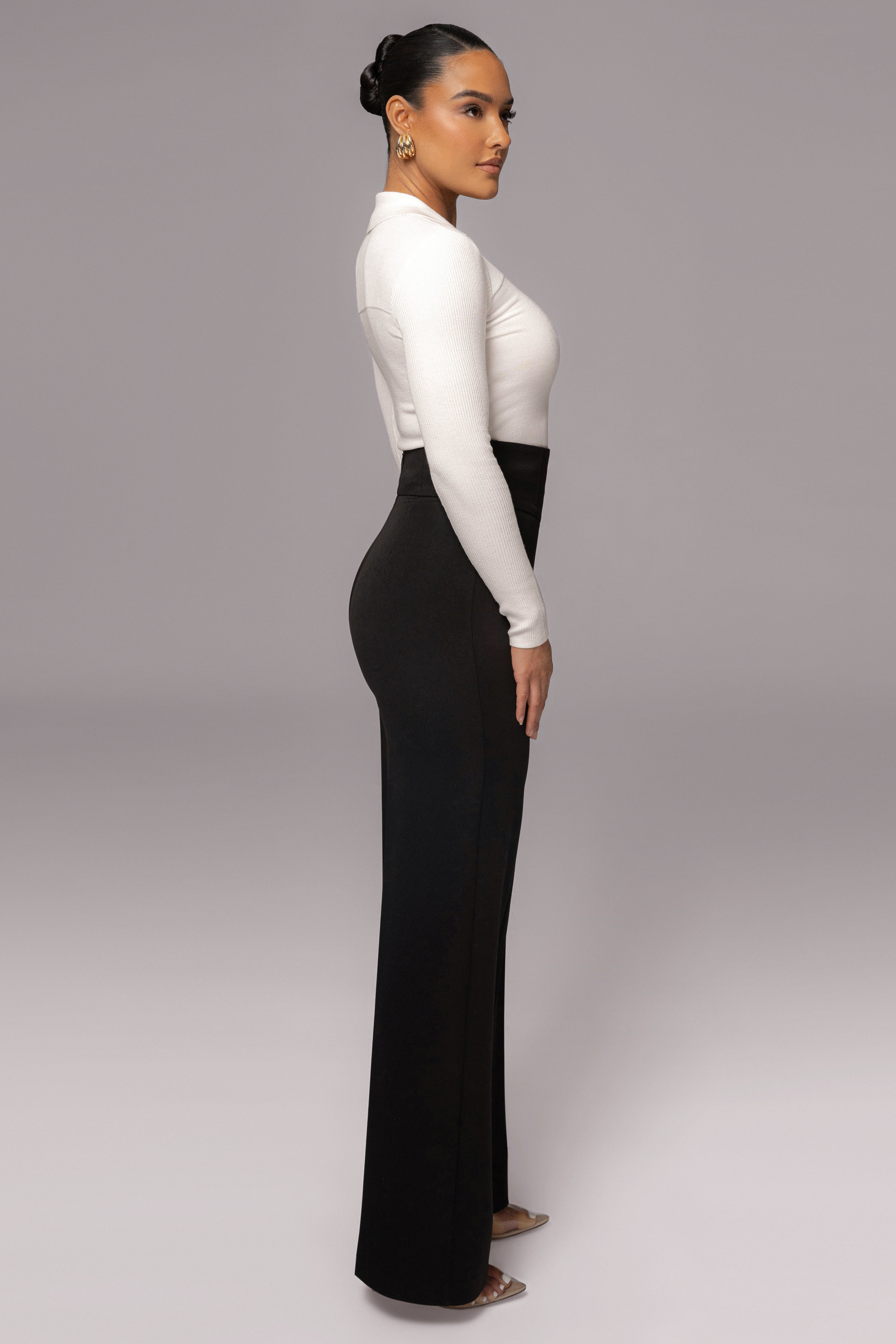 Ivory Ashley Collared Top - JLUXLABEL