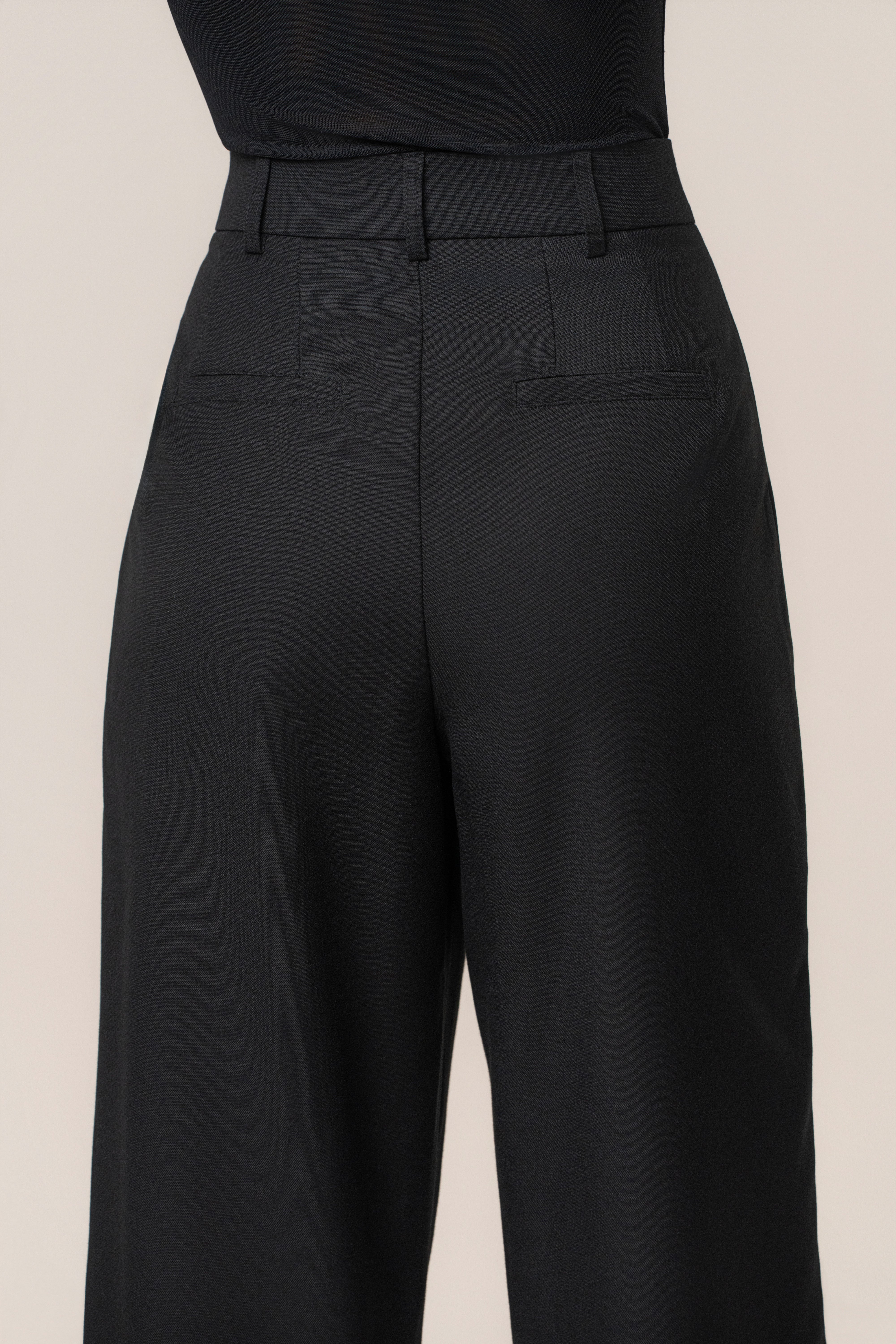 Black Refined Moments Trouser - JLUXLABEL