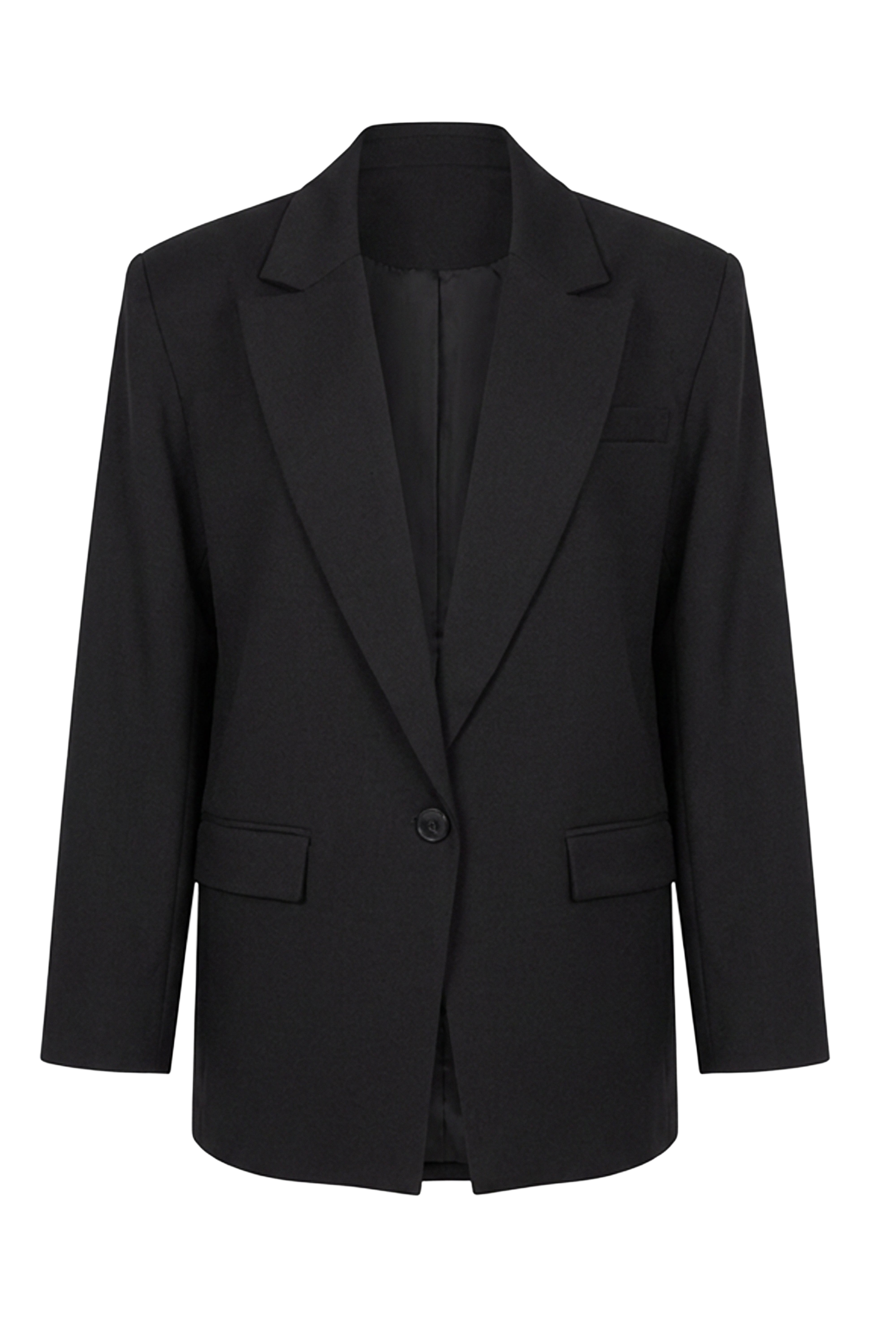 Black Refined Moments Blazer - JLUXLABEL