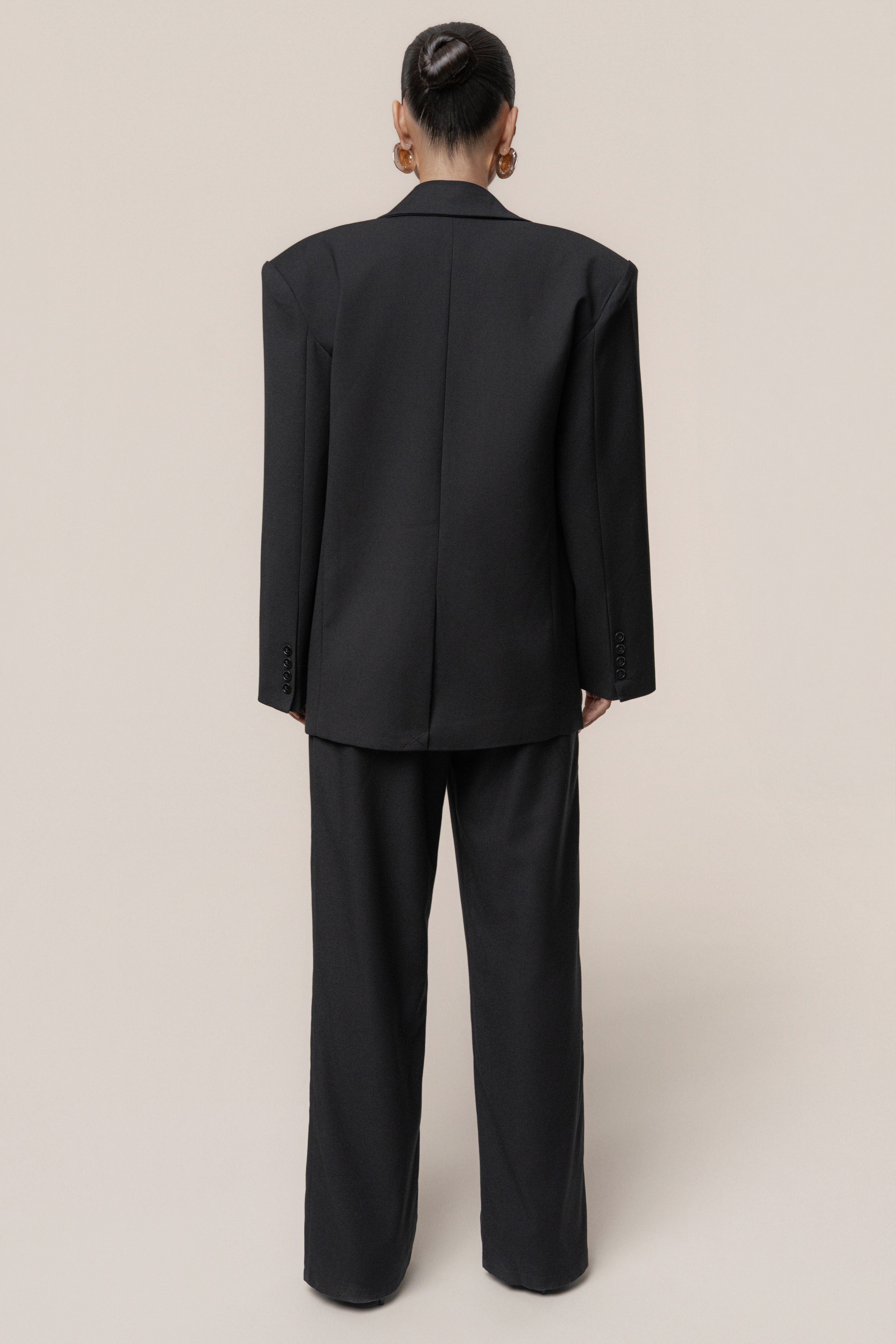 Black Refined Moments Blazer - JLUXLABEL