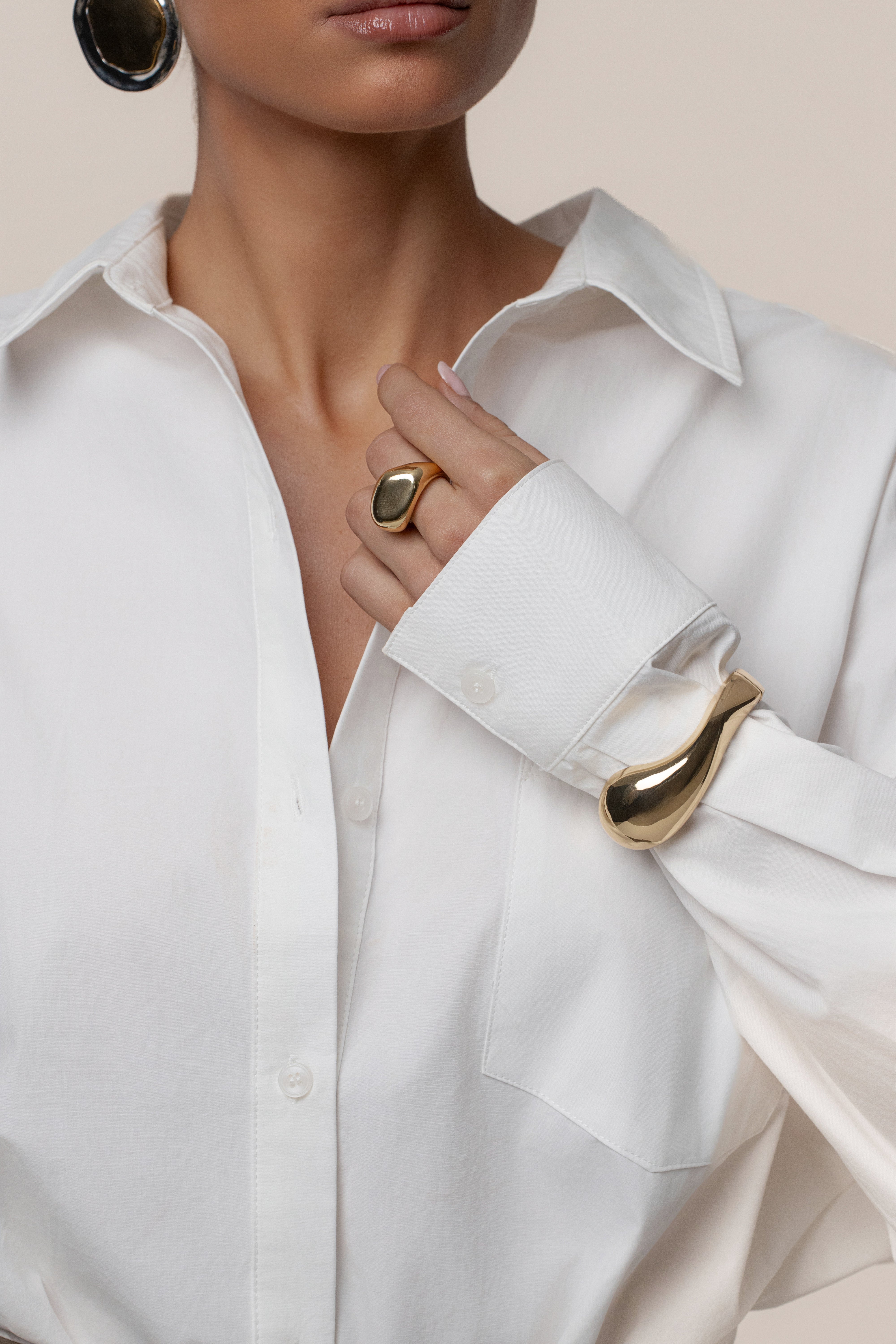 Gold Yara Open Band Ring - JLUXLABEL