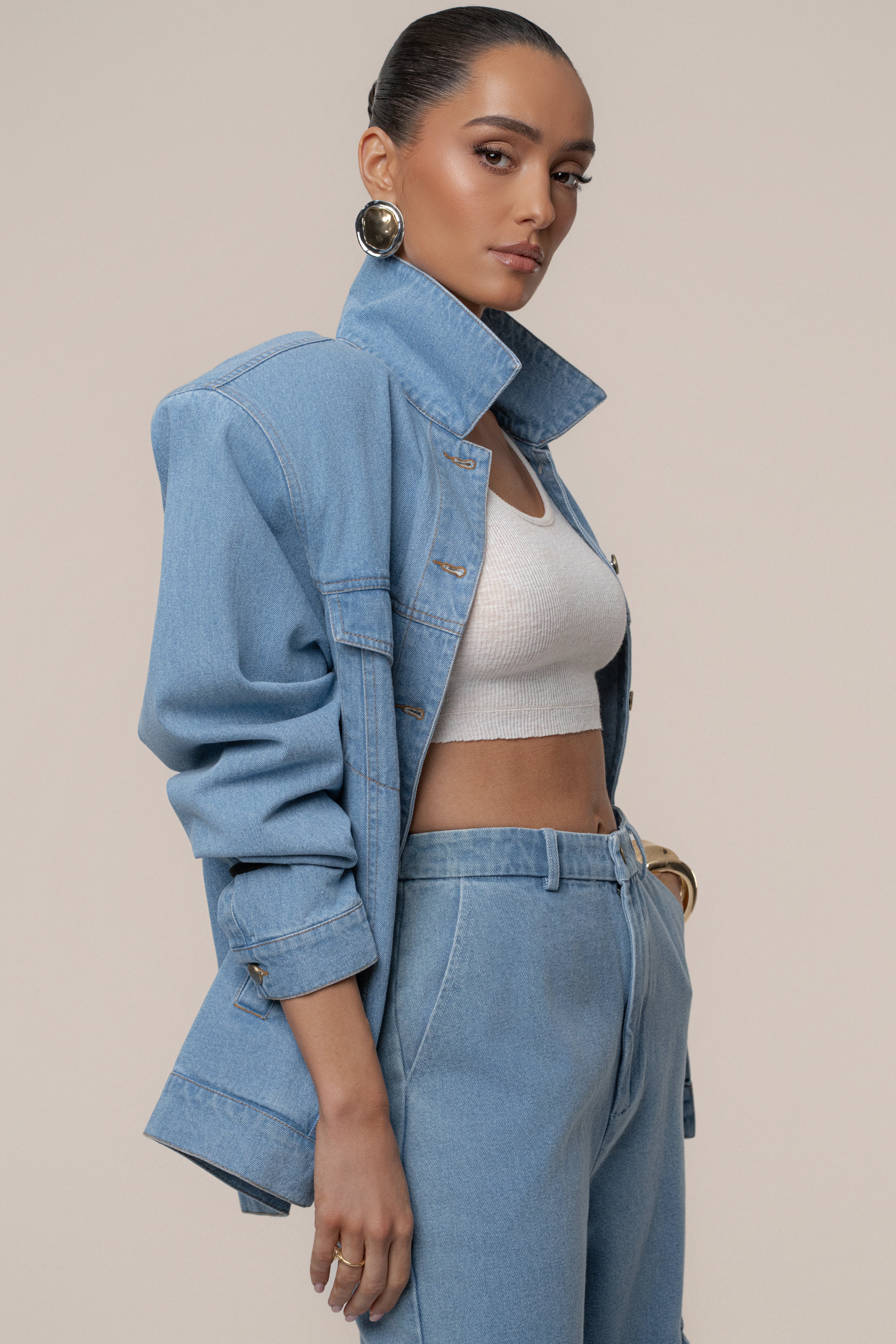 Medium Wash Next Phase Denim Jacket - JLUXLABEL