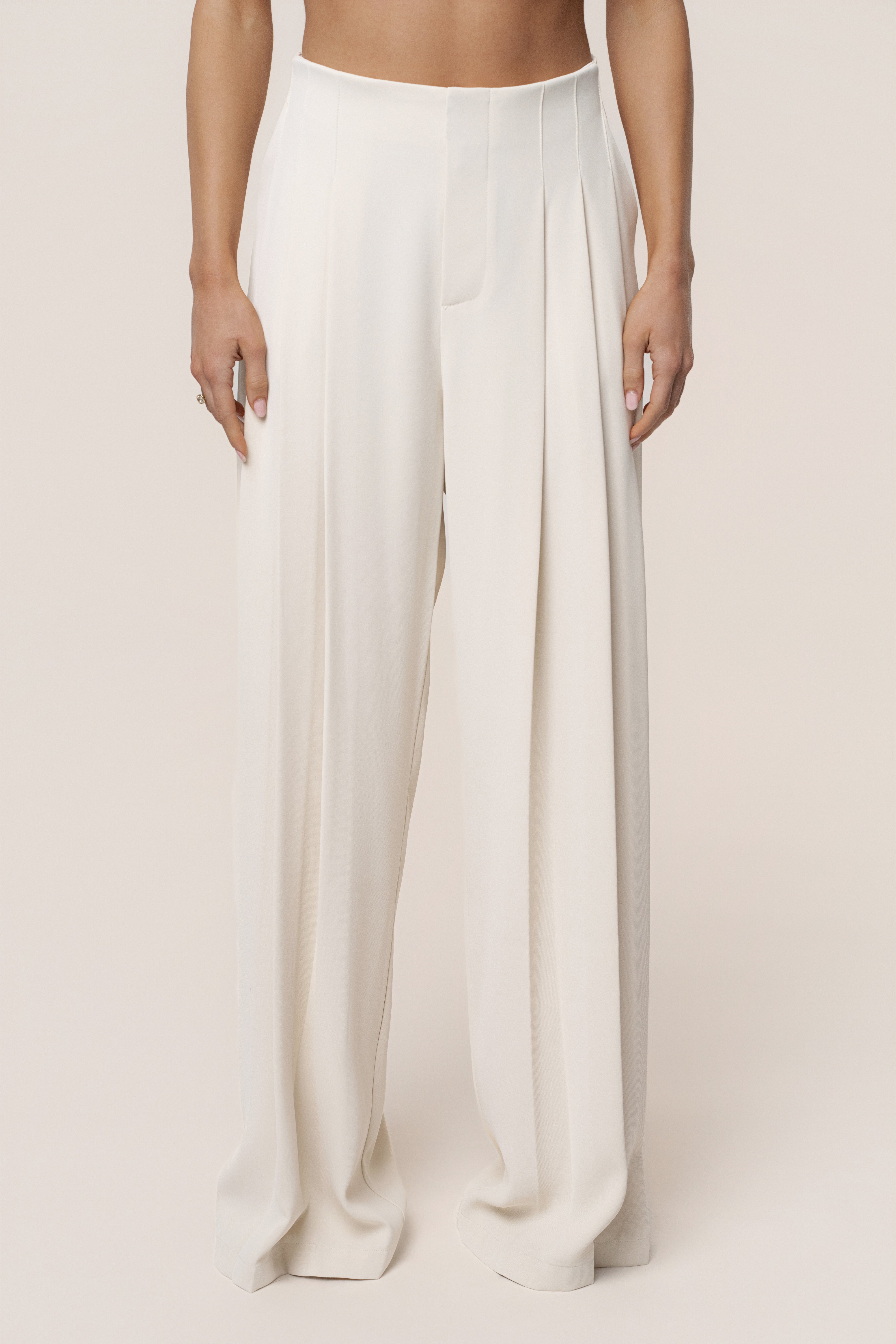 Ivory Signature Elegance Trousers - JLUXLABEL