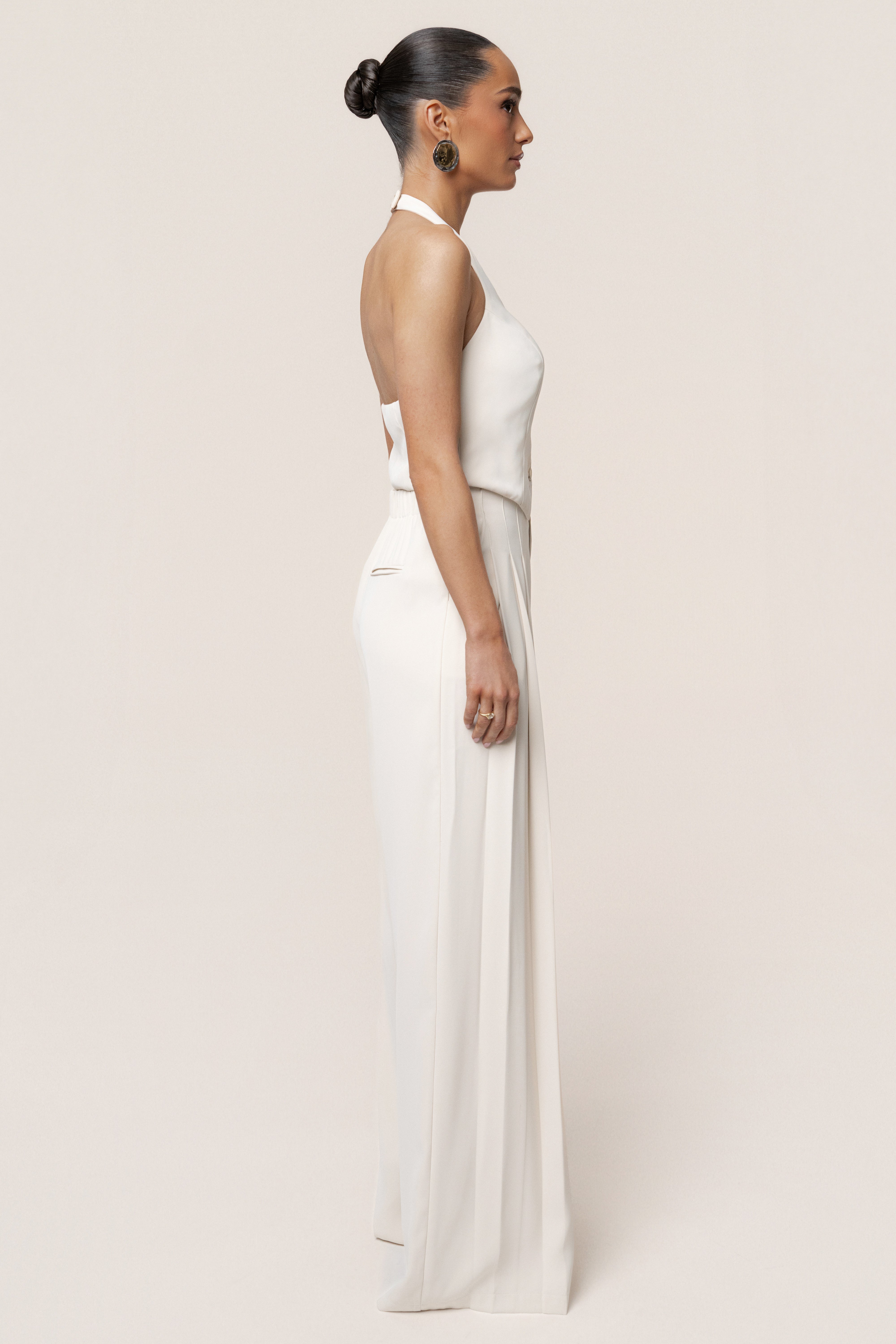 Ivory Signature Elegance Trousers - JLUXLABEL