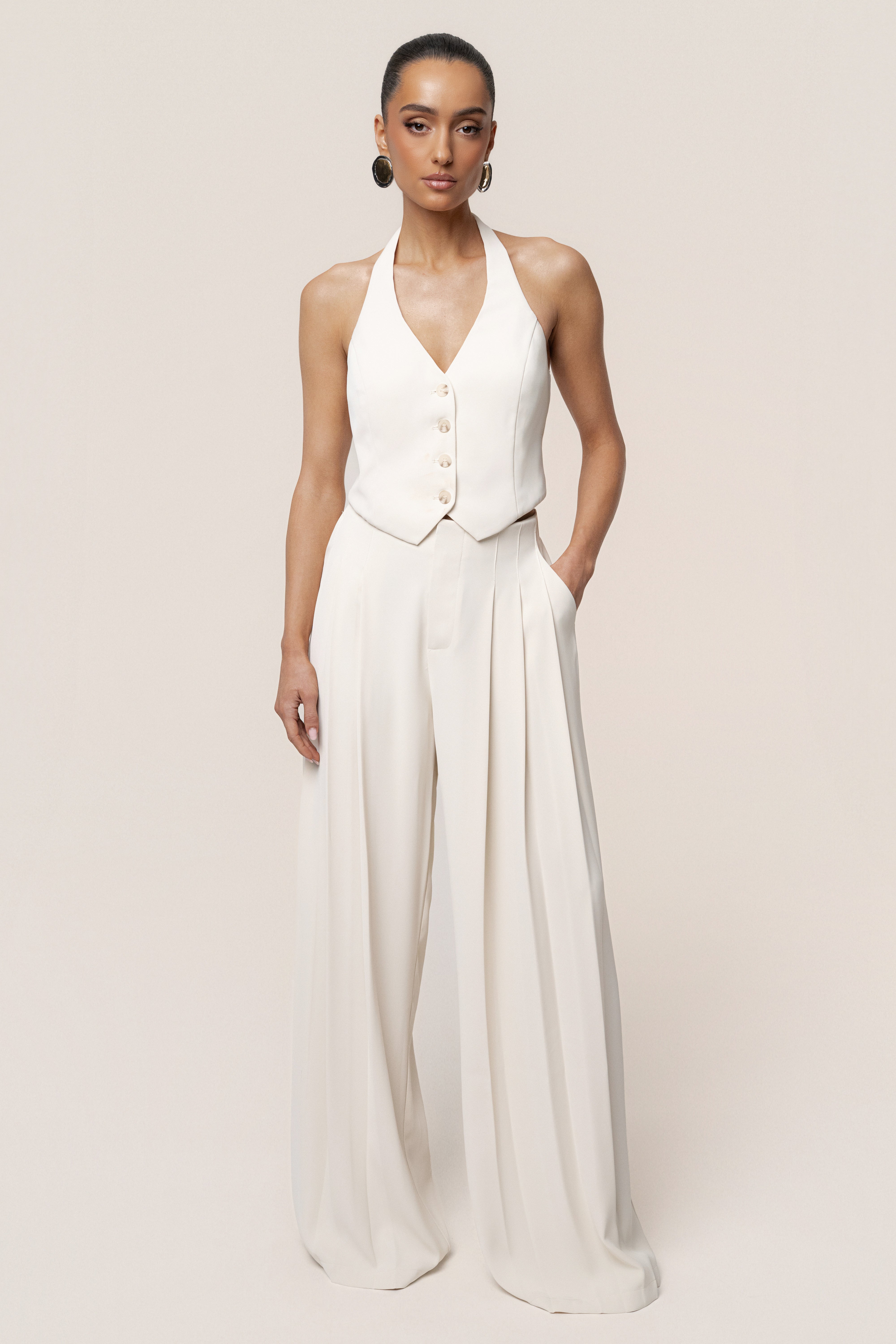 Ivory Signature Elegance Vest - JLUXLABEL