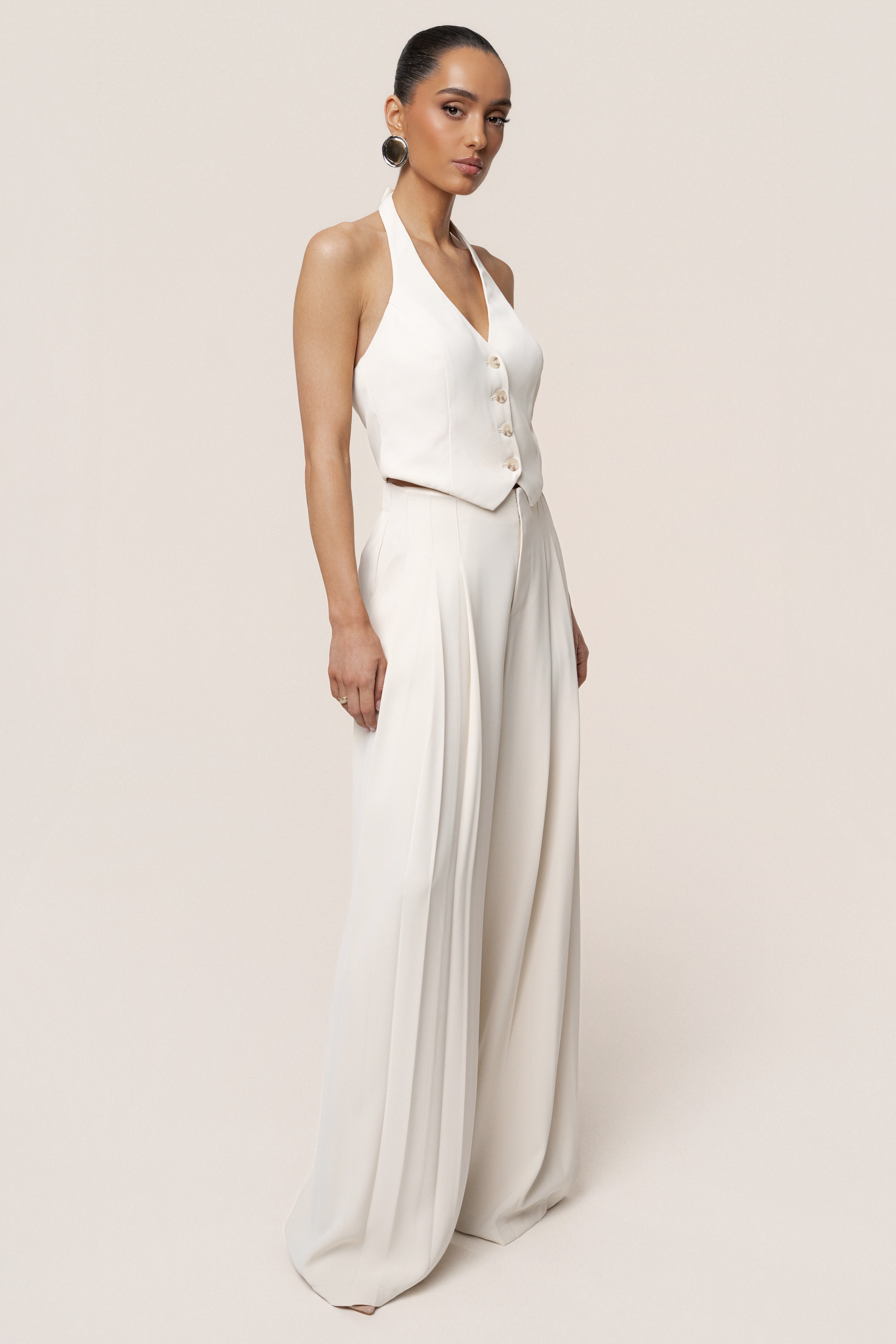 Ivory Signature Elegance Trousers - JLUXLABEL
